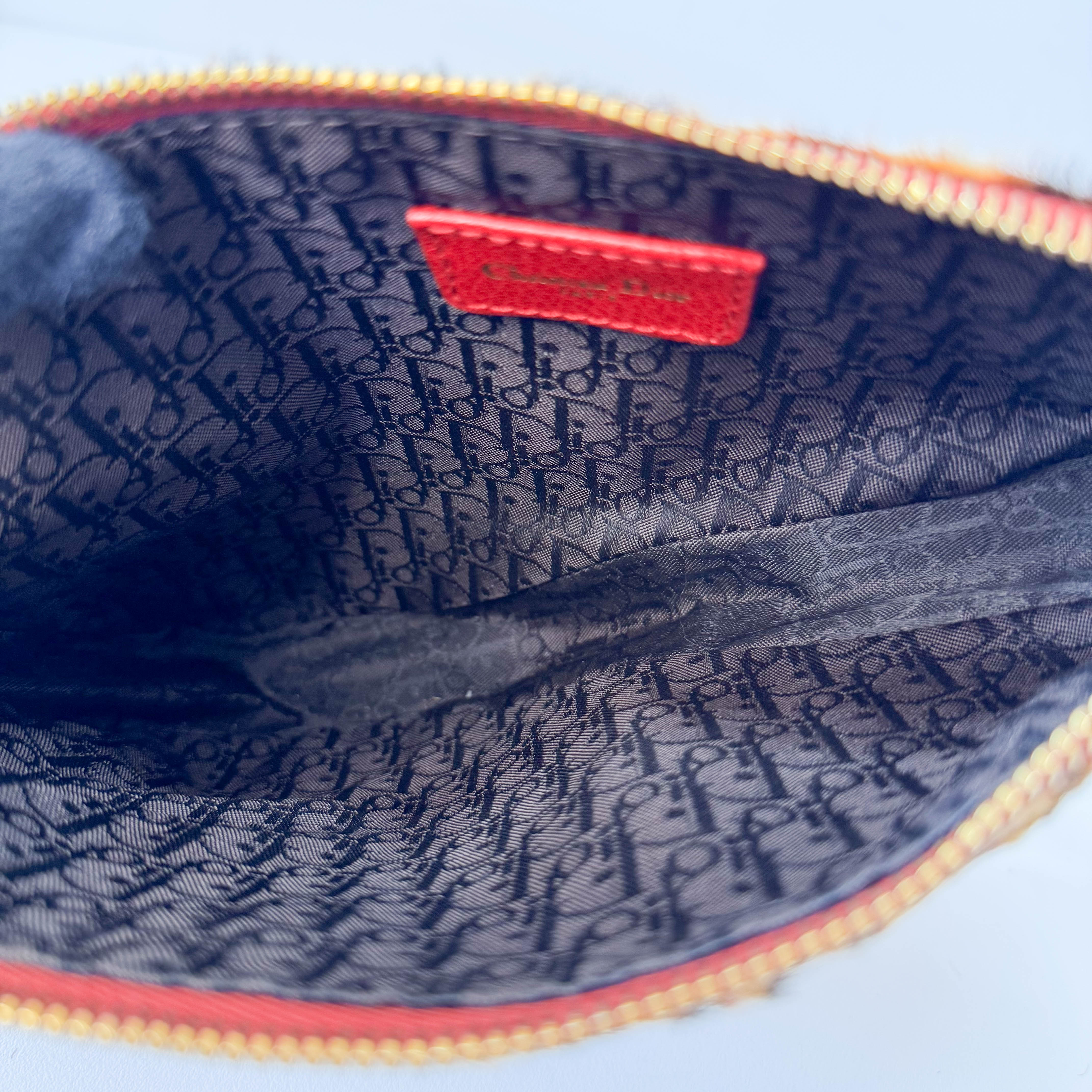 Saddle Mini Yellow Leopard Print Pony Hair Shoulder Bag