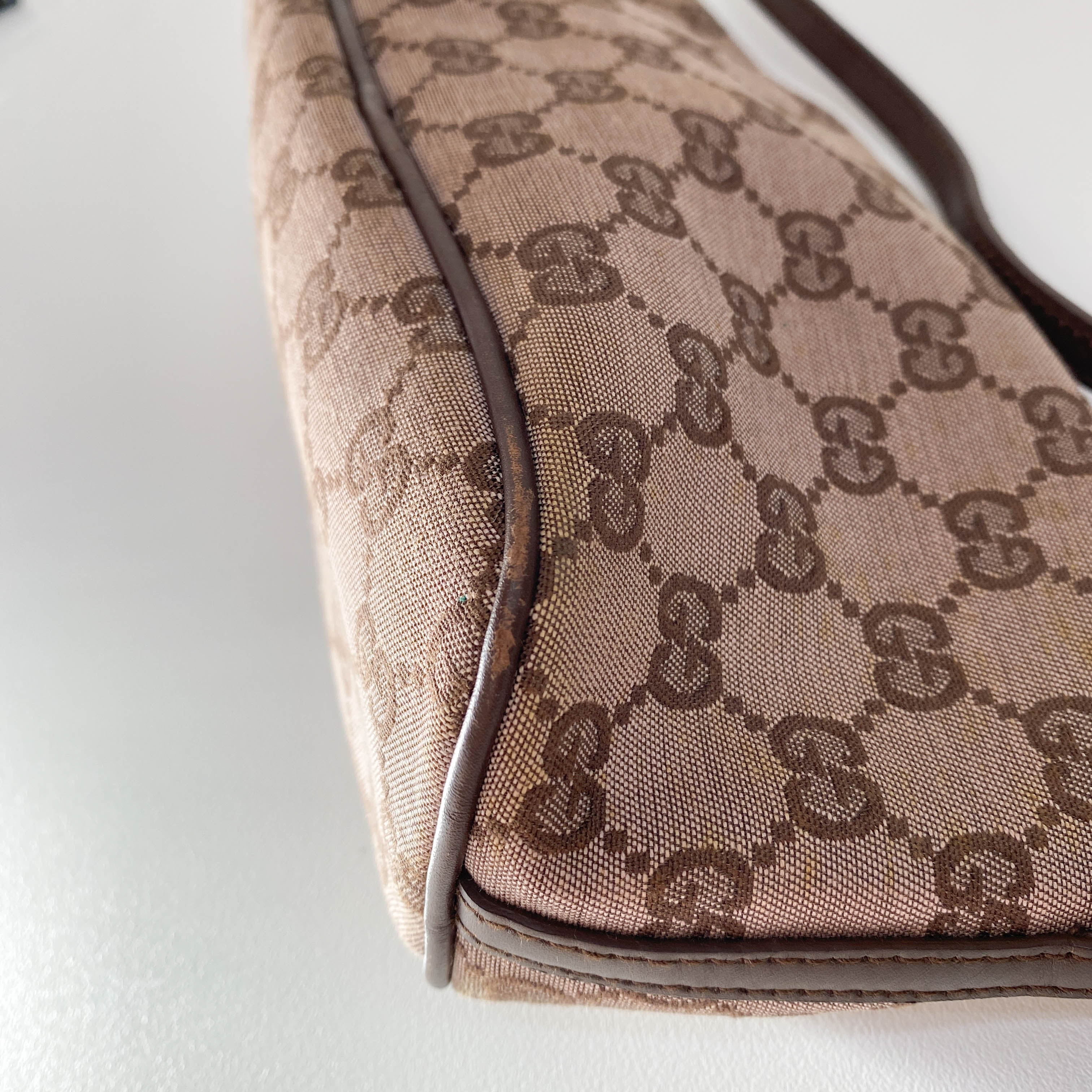 Boat Brown GG Canvas Pouch Accessory Shoulder Bag