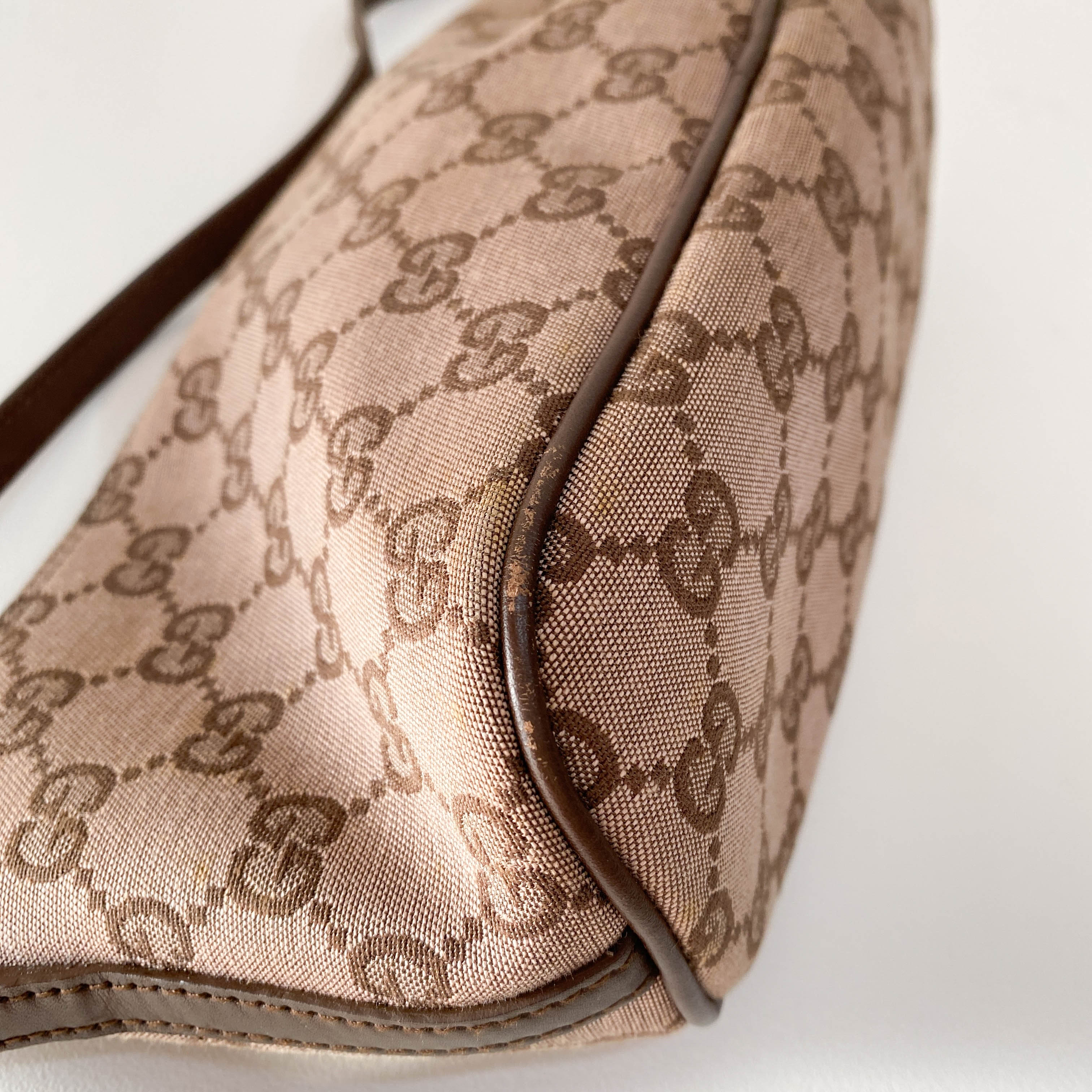 Boat Brown GG Canvas Pouch Accessory Shoulder Bag