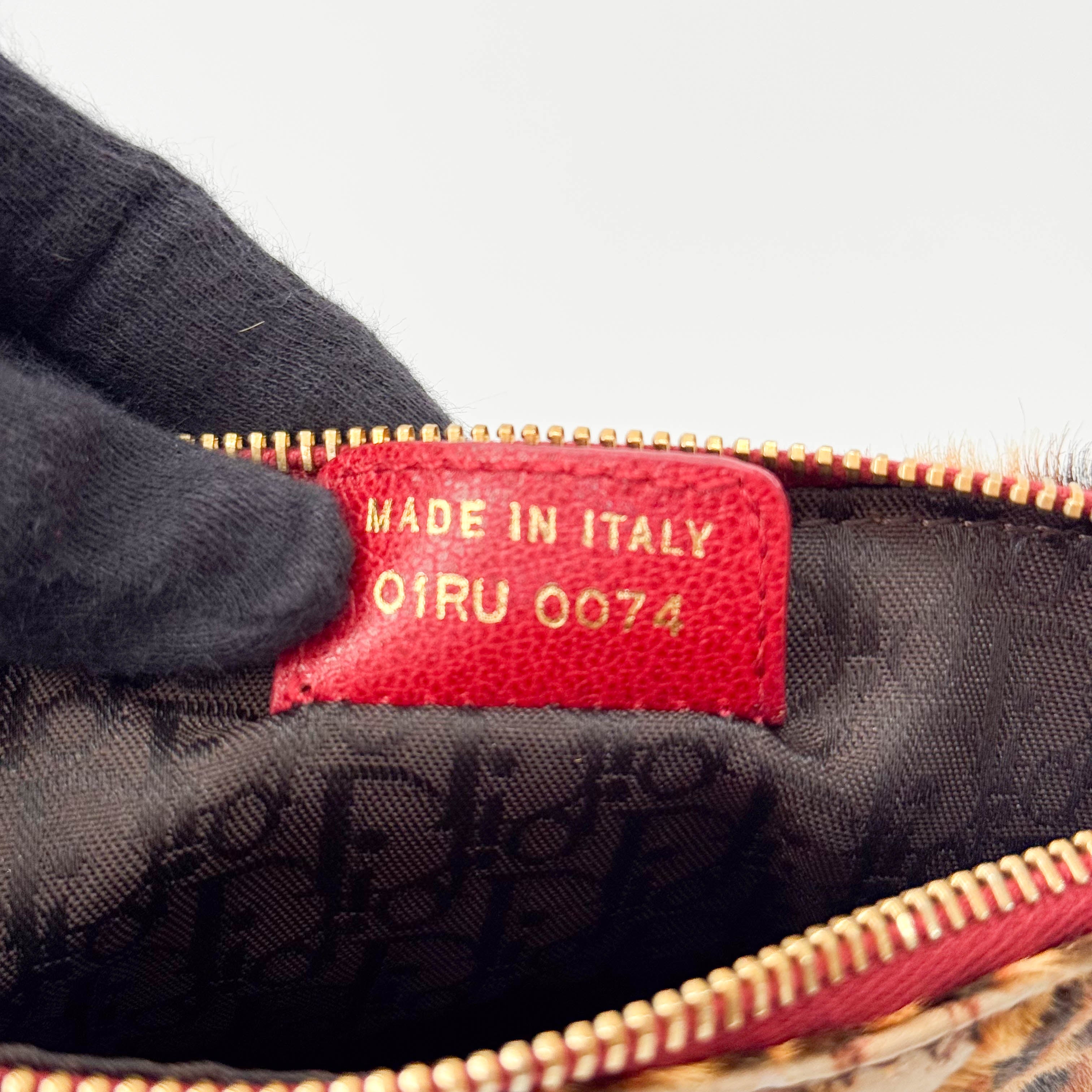 Saddle Mini Yellow Leopard Print Pony Hair Shoulder Bag