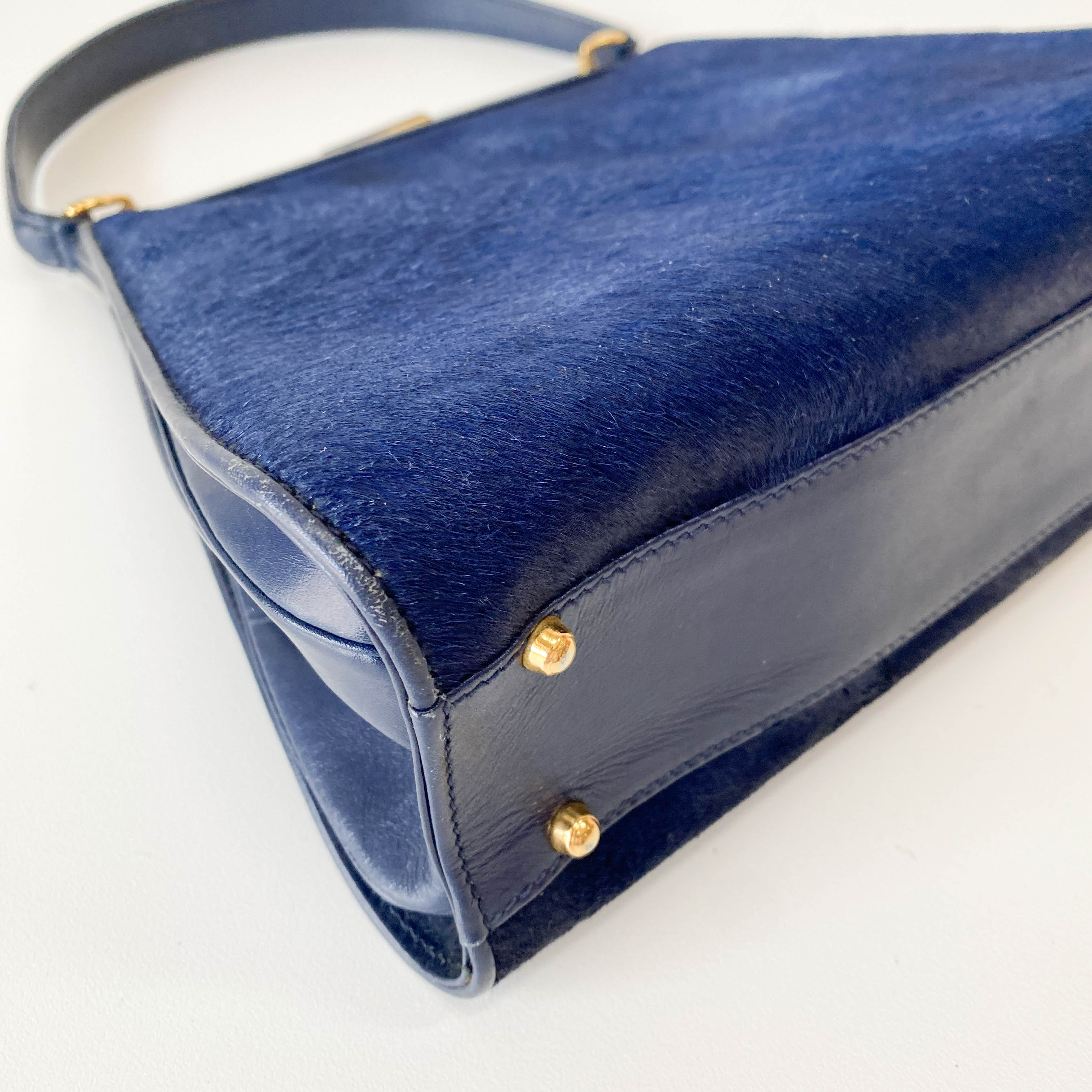 Blue Pony Hair Bag