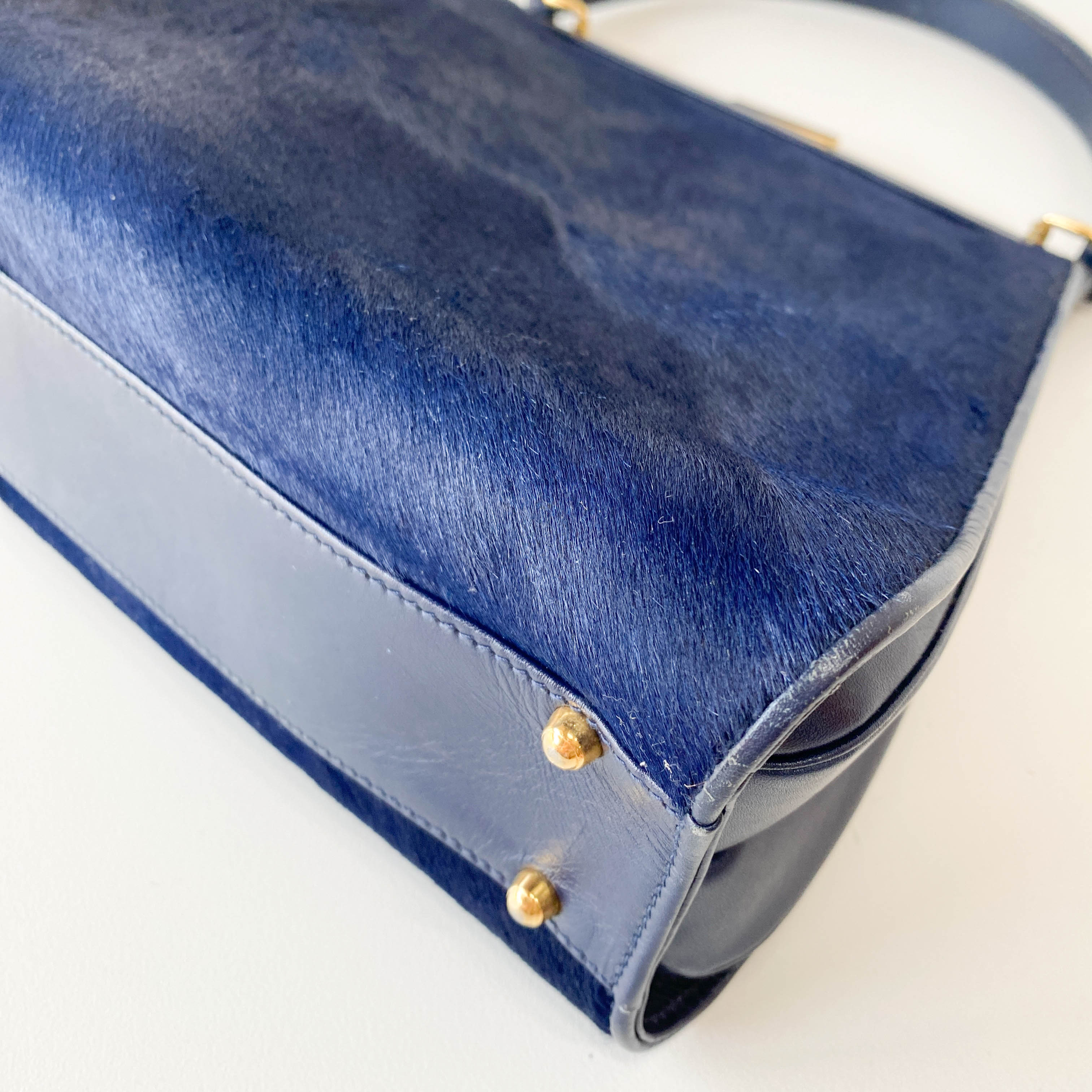 Blue Pony Hair Bag