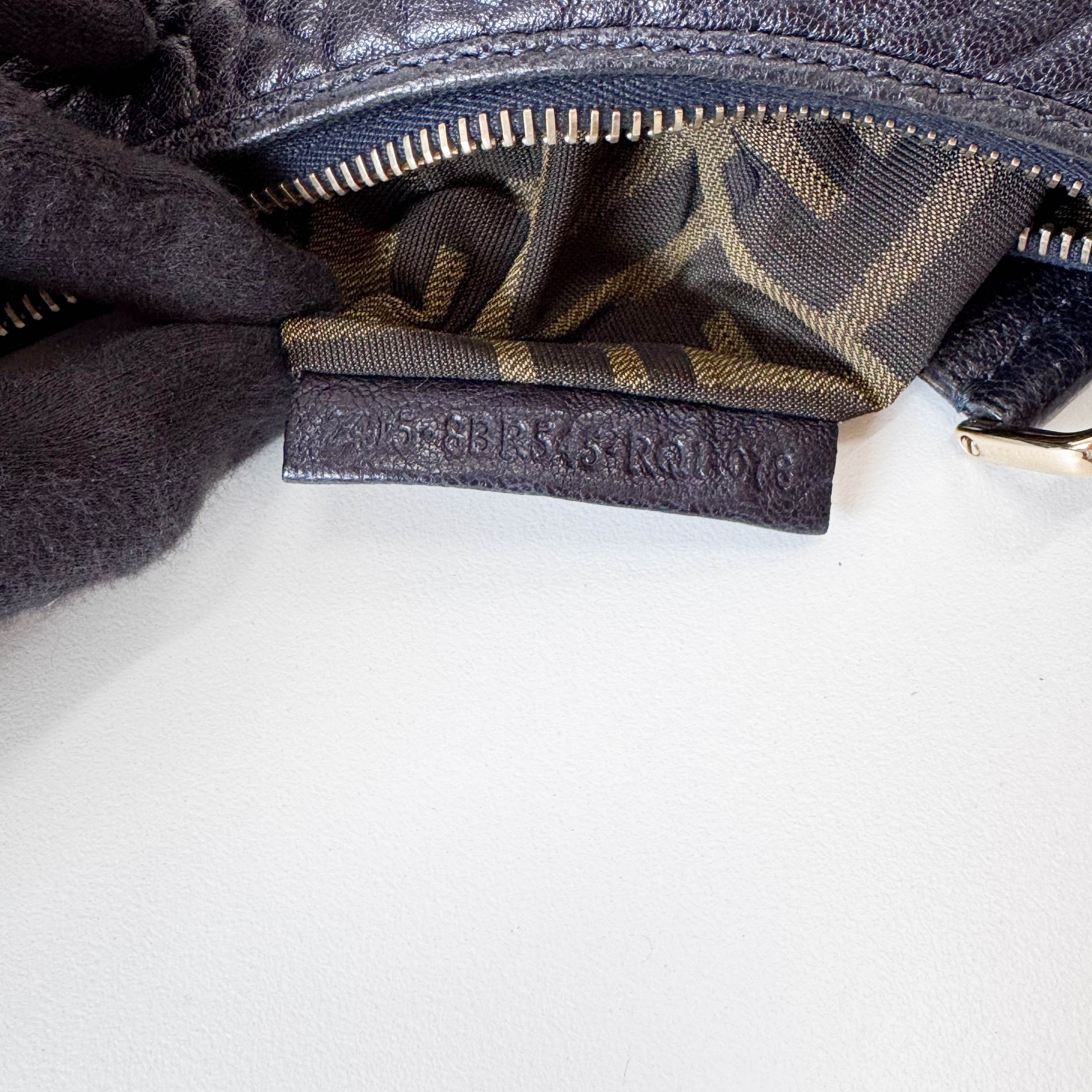 Spy Dark Navy Leather Shoulder Bag