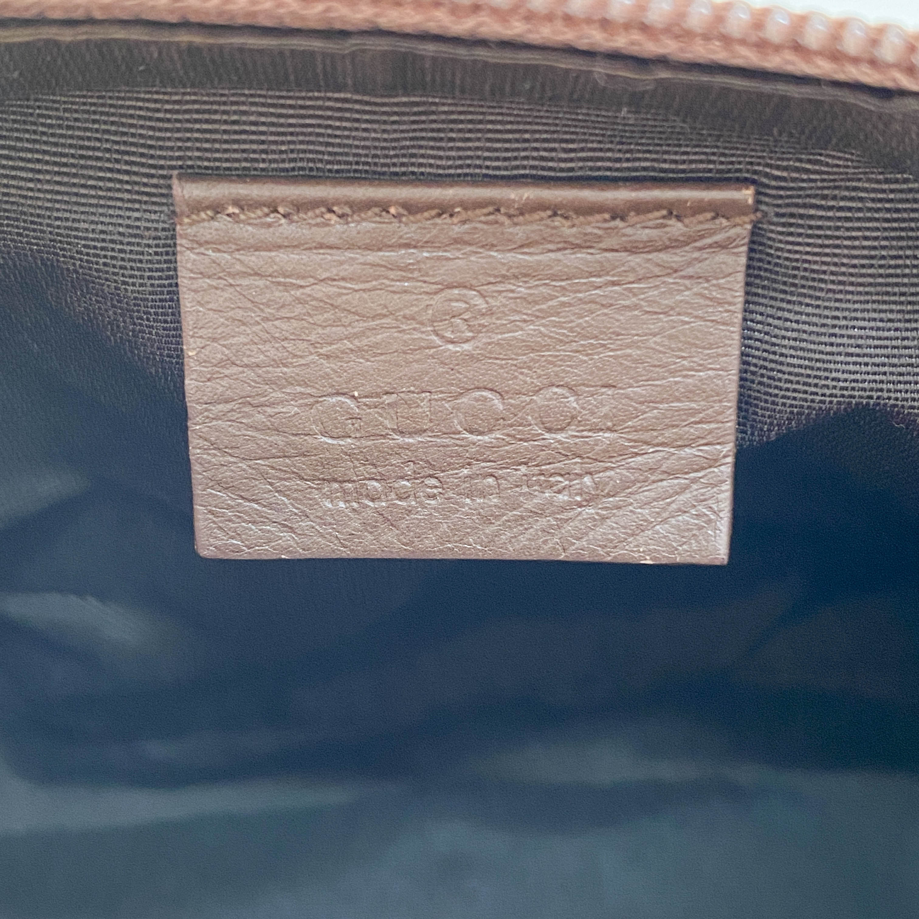 Boat Brown GG Canvas Pouch Accessory Shoulder Bag