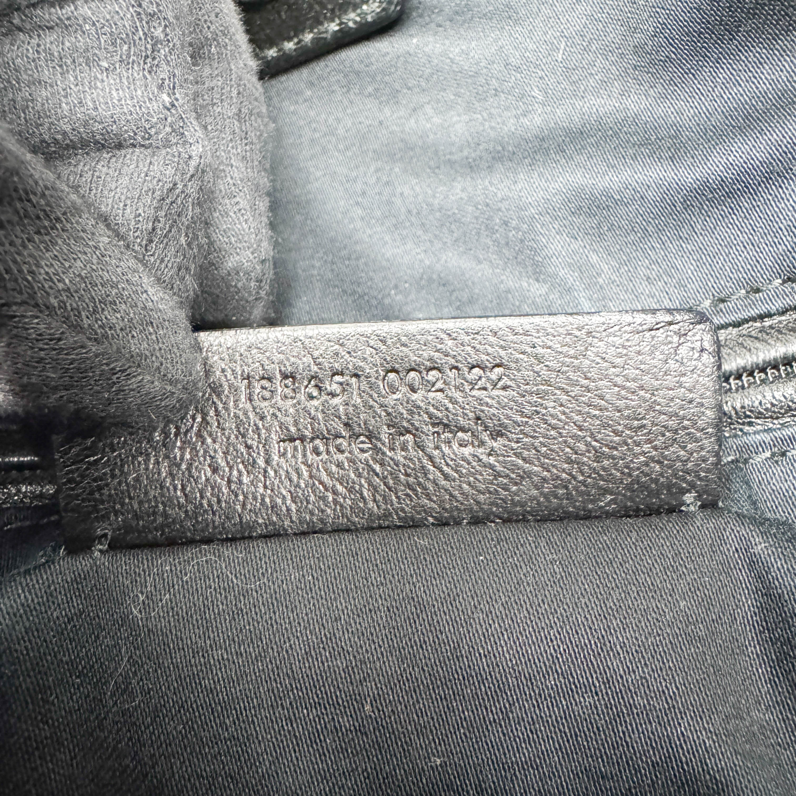 Y-Mail Black Patent Leather Tote Bag