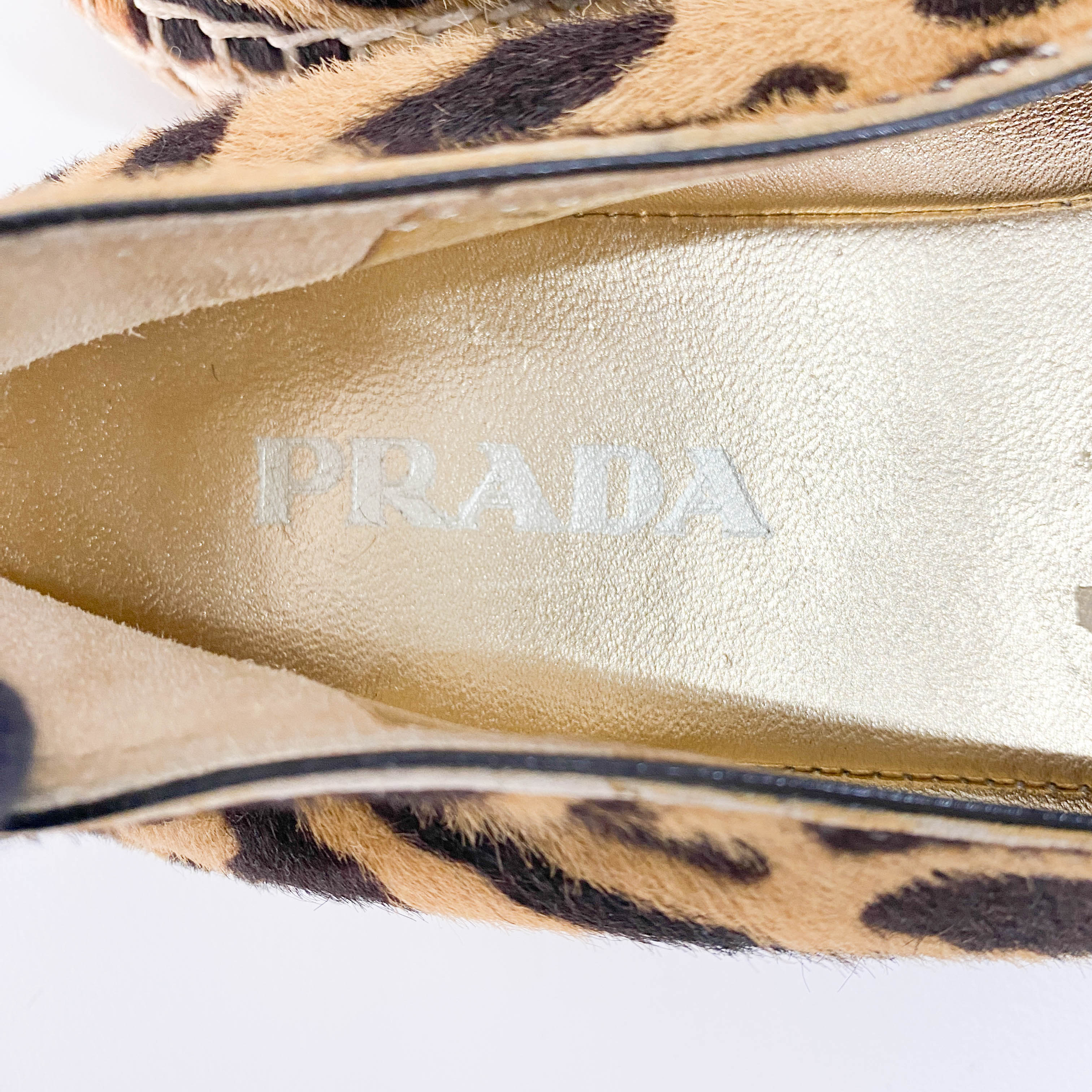 Size 8 Brown Leoaprd Print Pony Hair Shoes