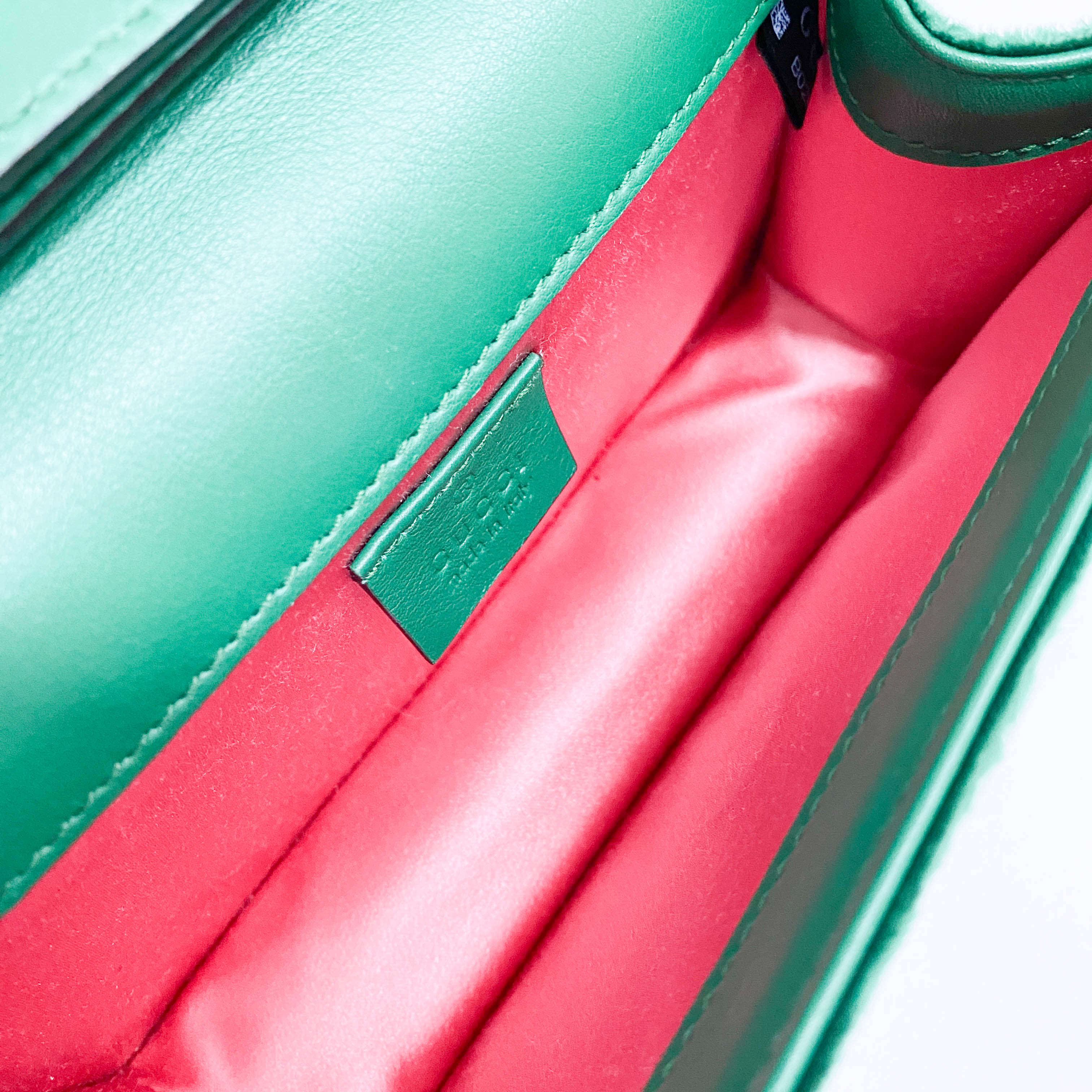 Green Velvet Rhinestones G Buckle