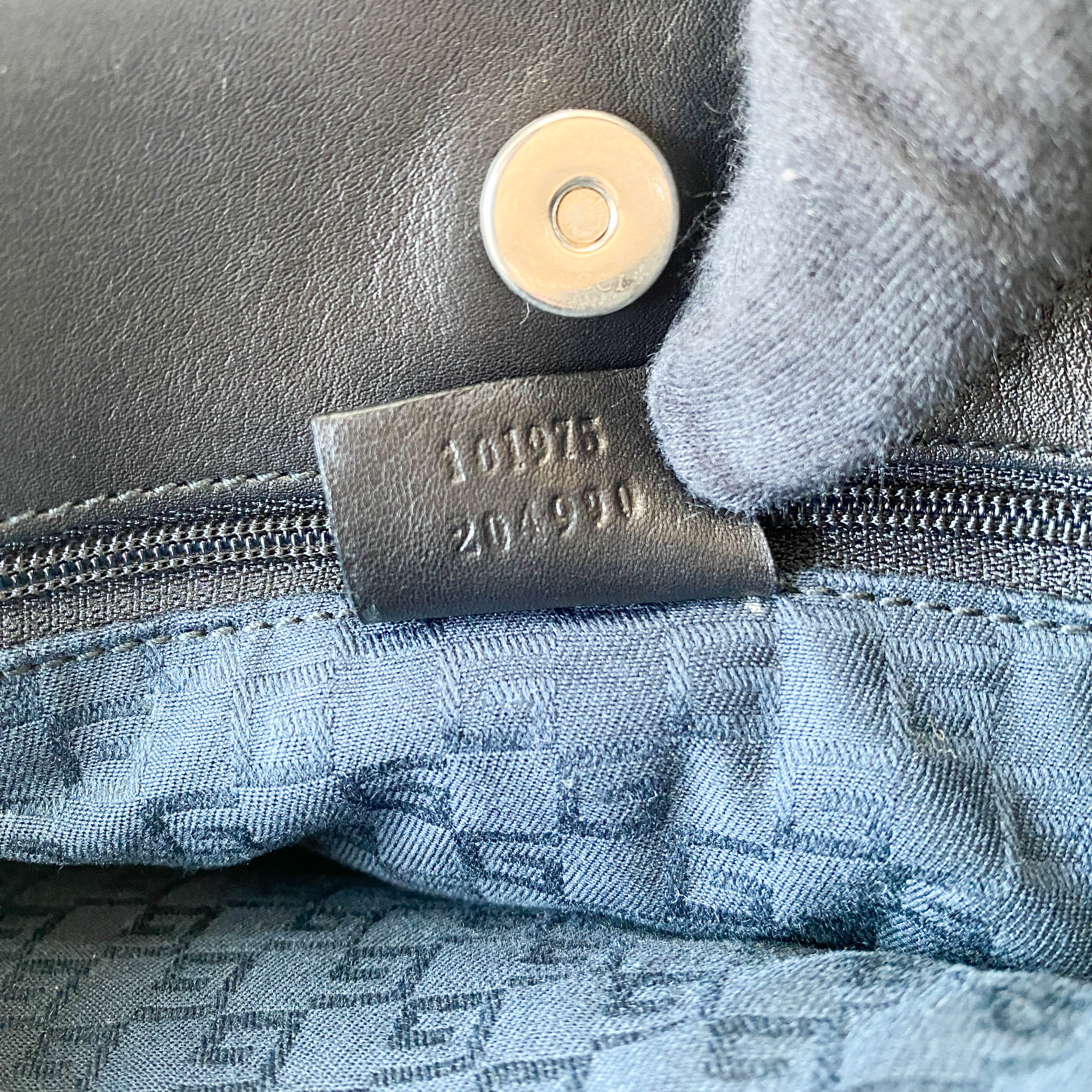 Horsebit Black Leather Shoulder Bag