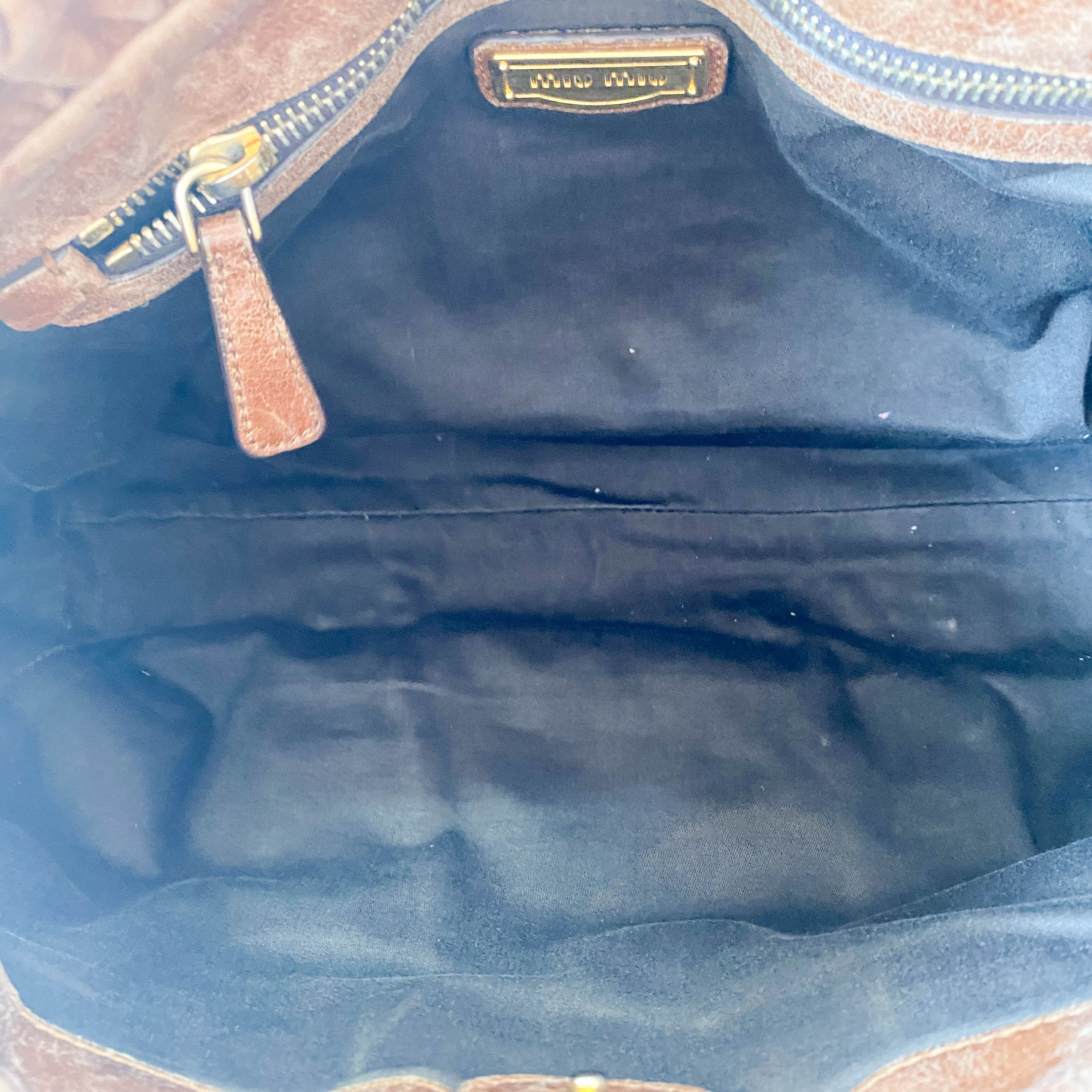 Vitello Brown Leather Handle Bag