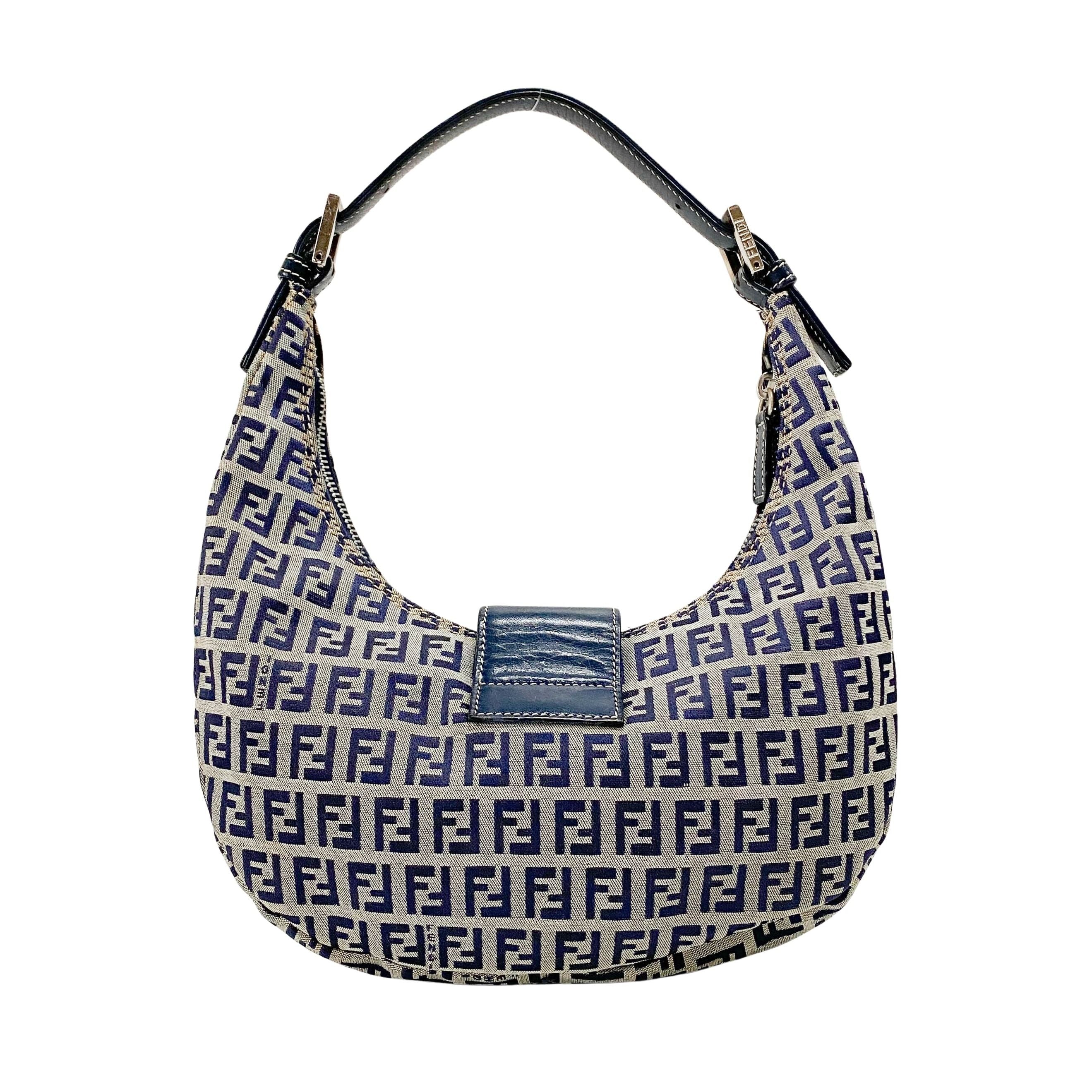 Zucca Mini Navy Hobo Shoulder Bag