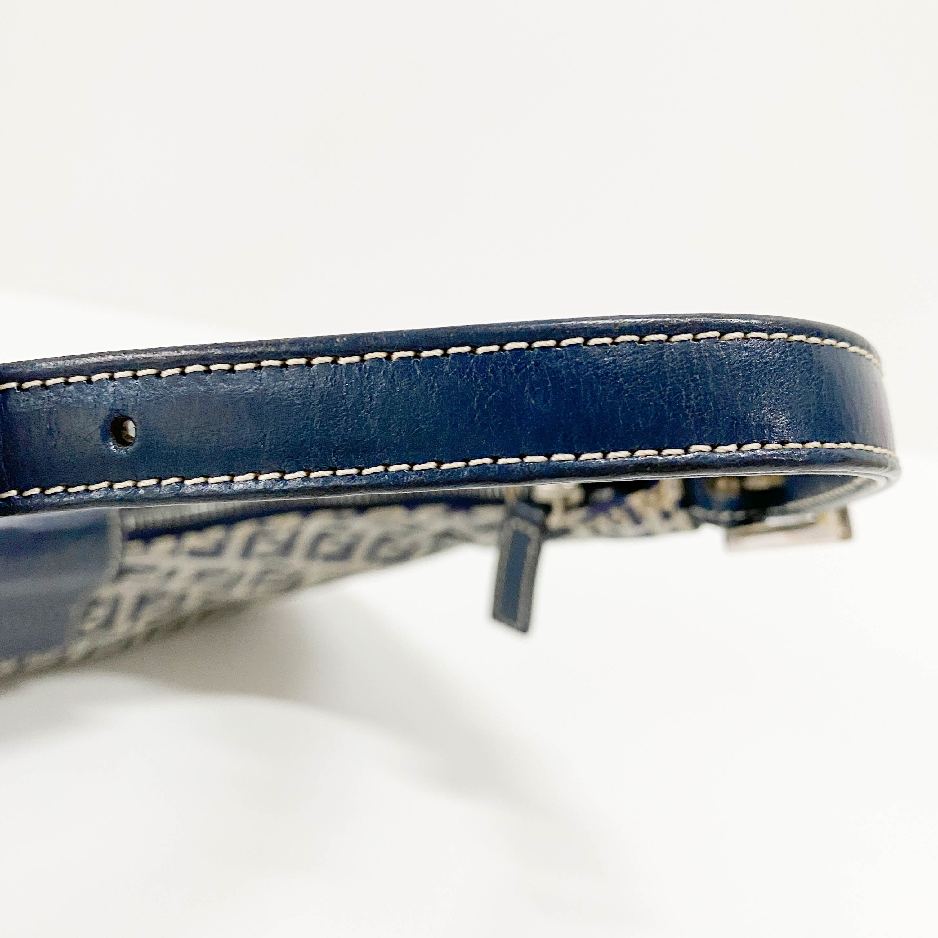 Zucca Mini Navy Hobo Shoulder Bag