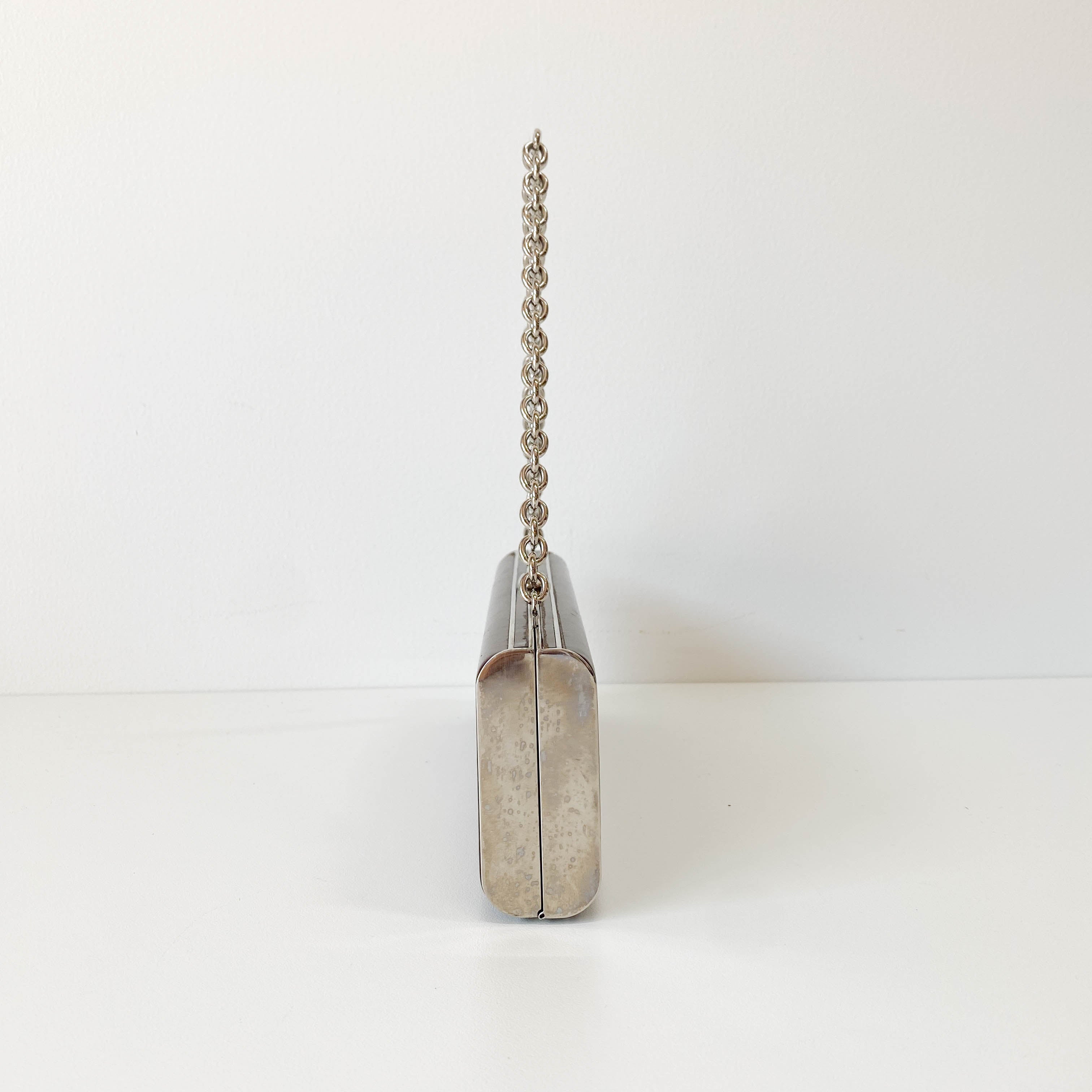 Archive Green Patent Leather Chain Shoulder Bag