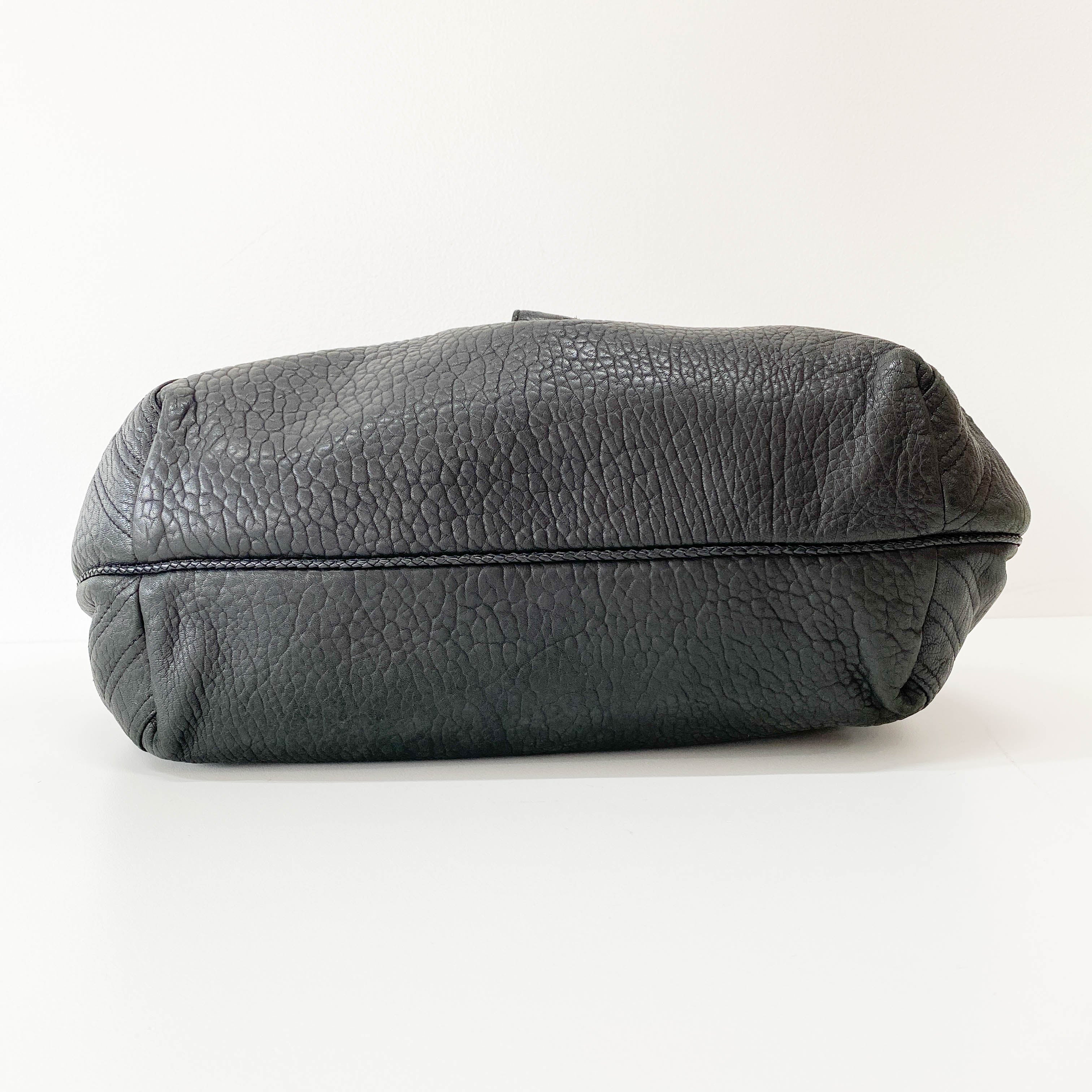 Spy Black Leather Shoulder Bag