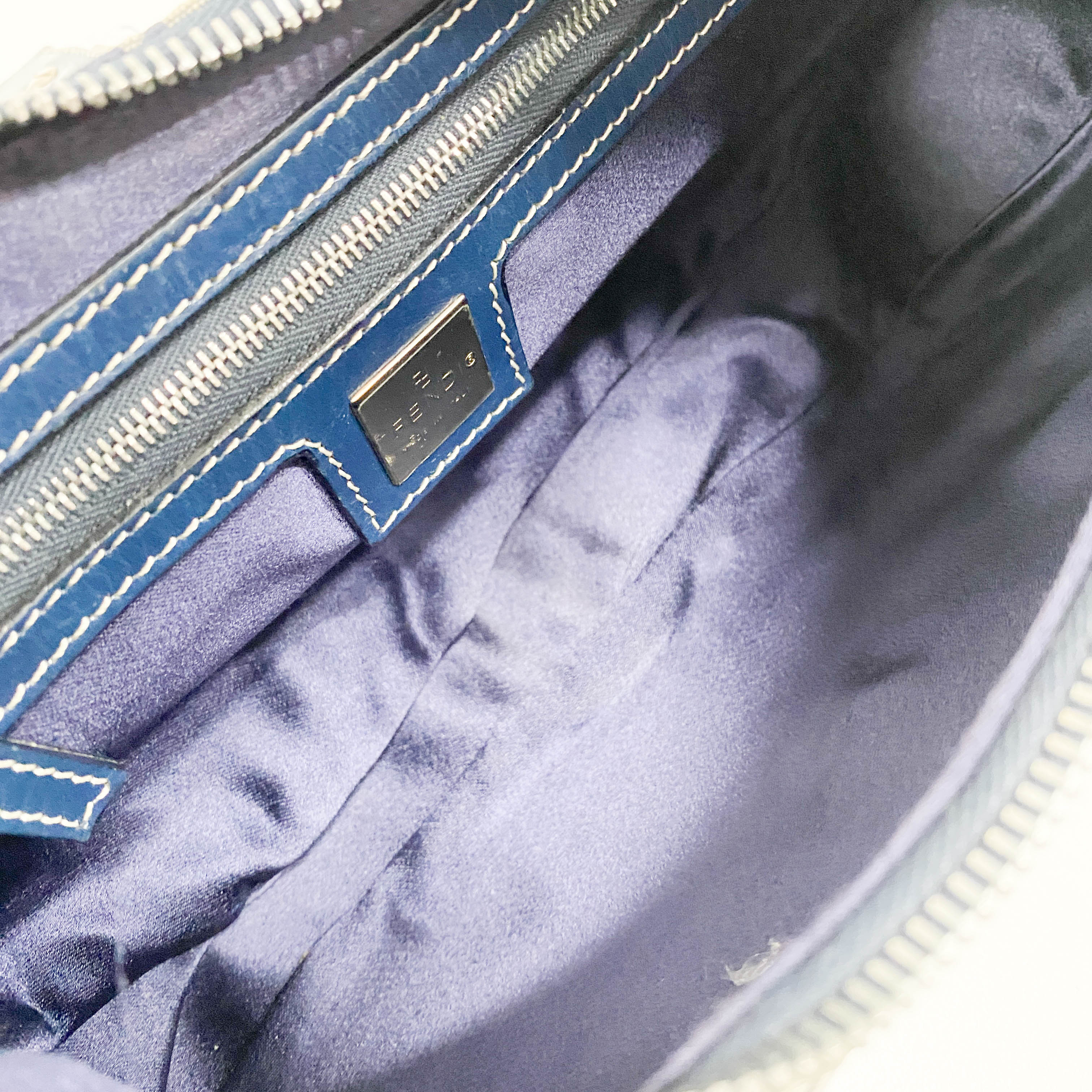 Zucca Mini Navy Hobo Shoulder Bag