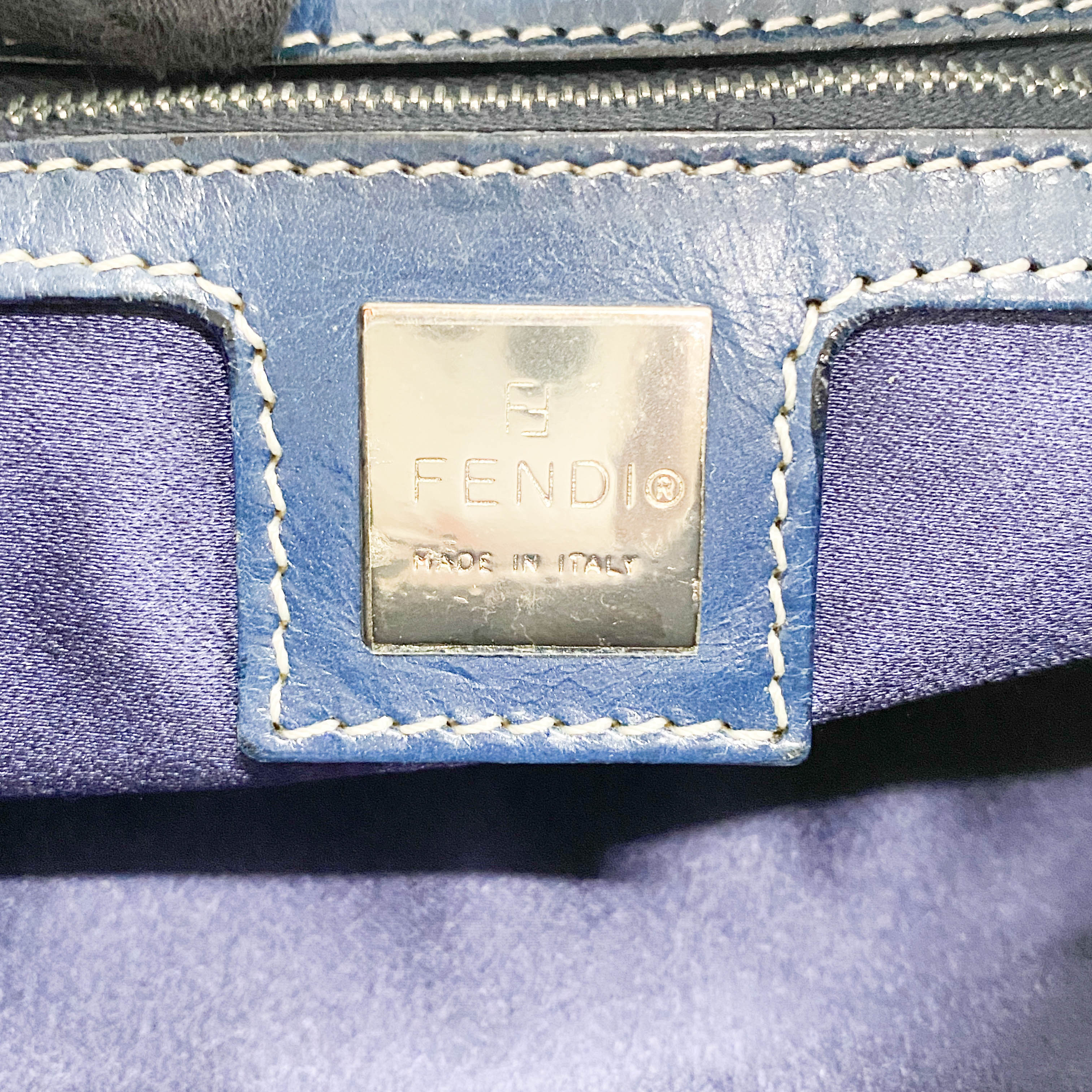 Zucca Mini Navy Hobo Shoulder Bag