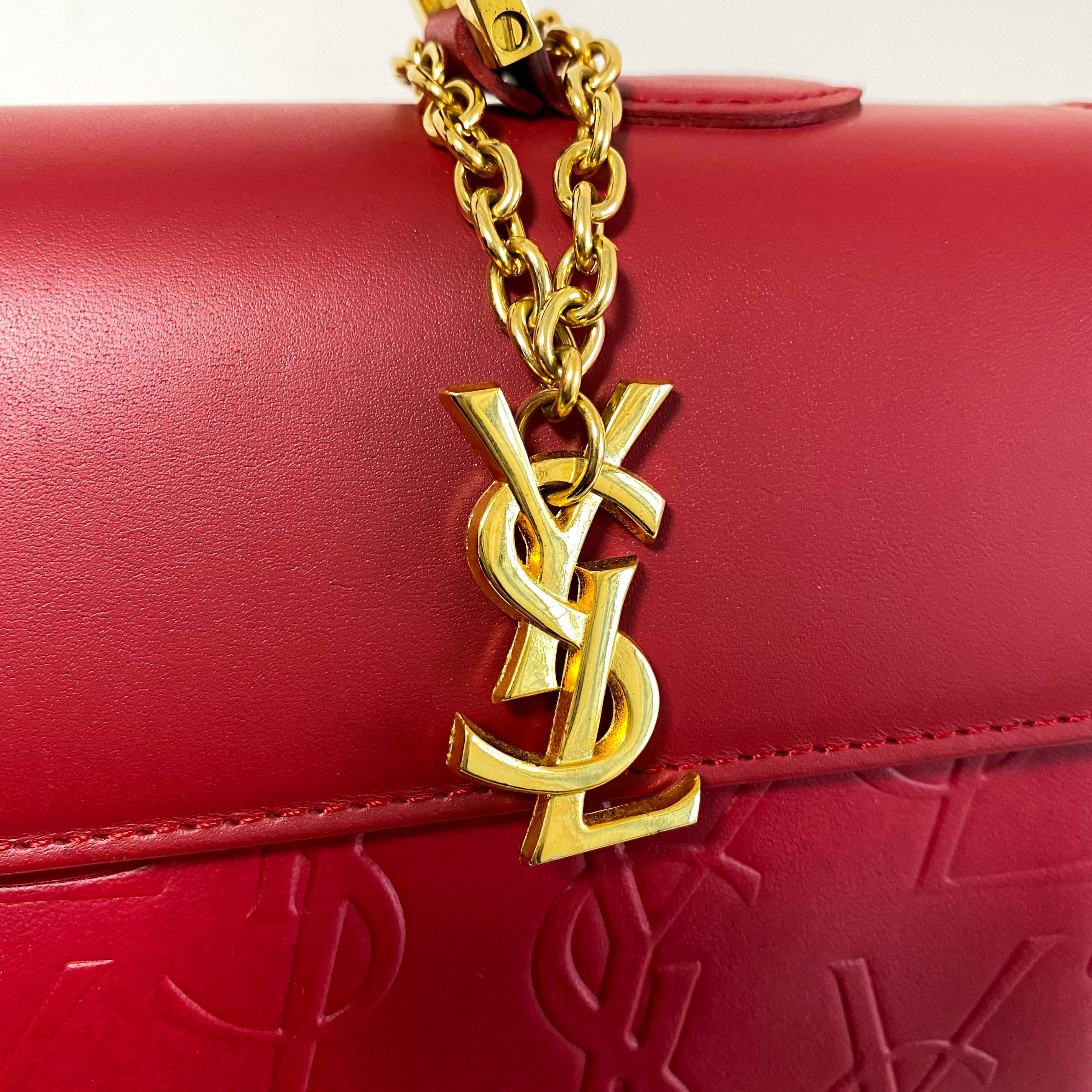 Vintage YSL Red Leather Handbag