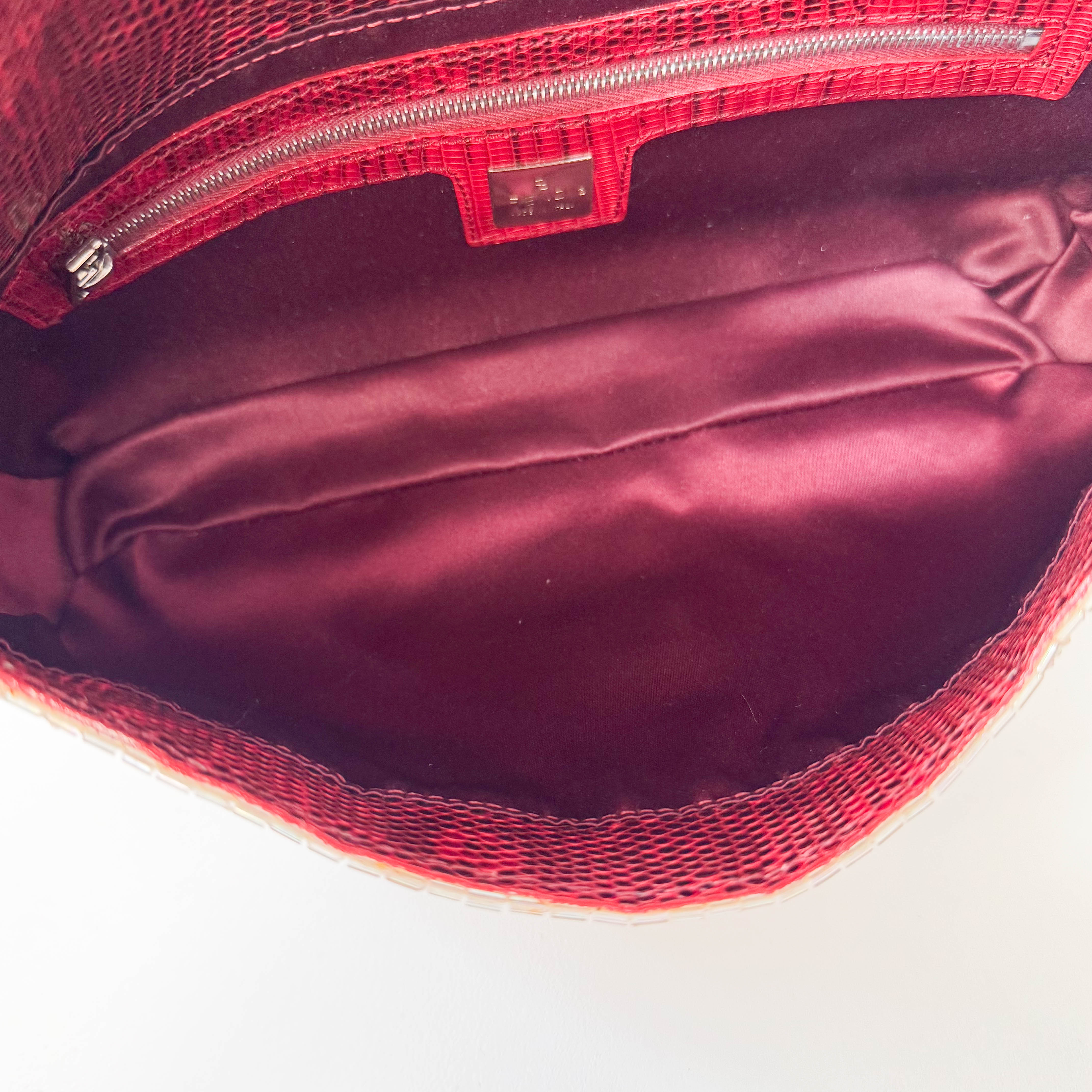 Baguette Pink Beaded Shoulder Bag