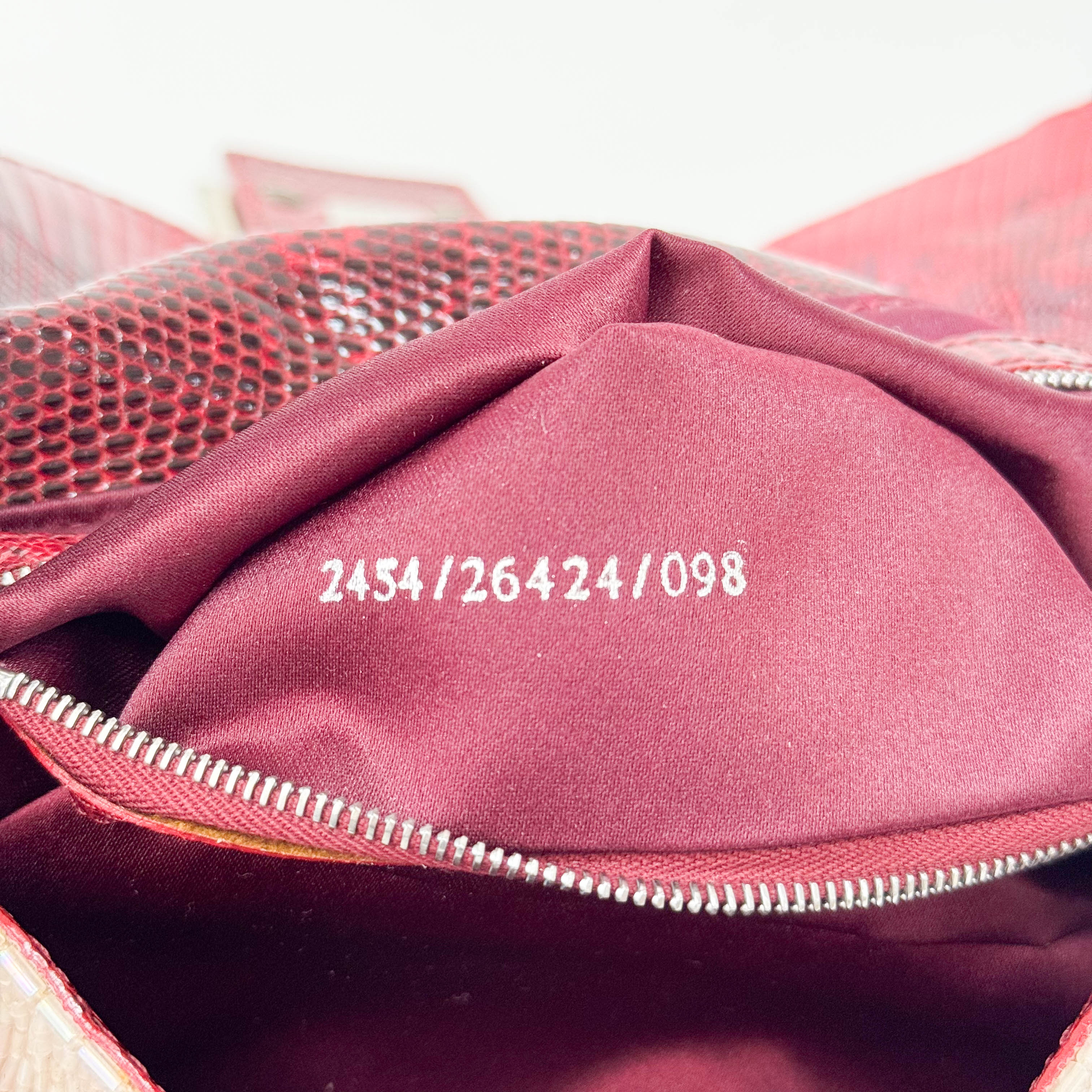 Baguette Pink Beaded Shoulder Bag