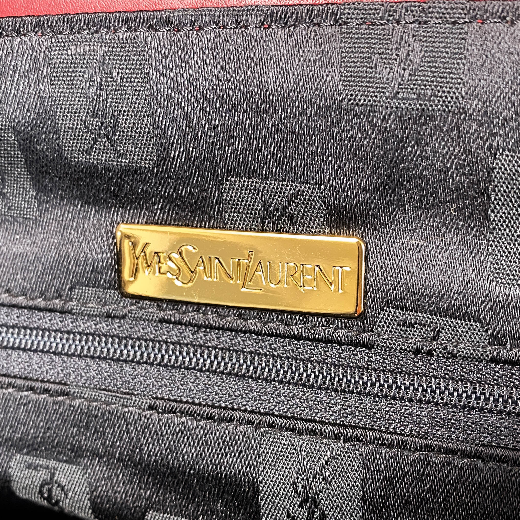 Vintage YSL Red Leather Handbag