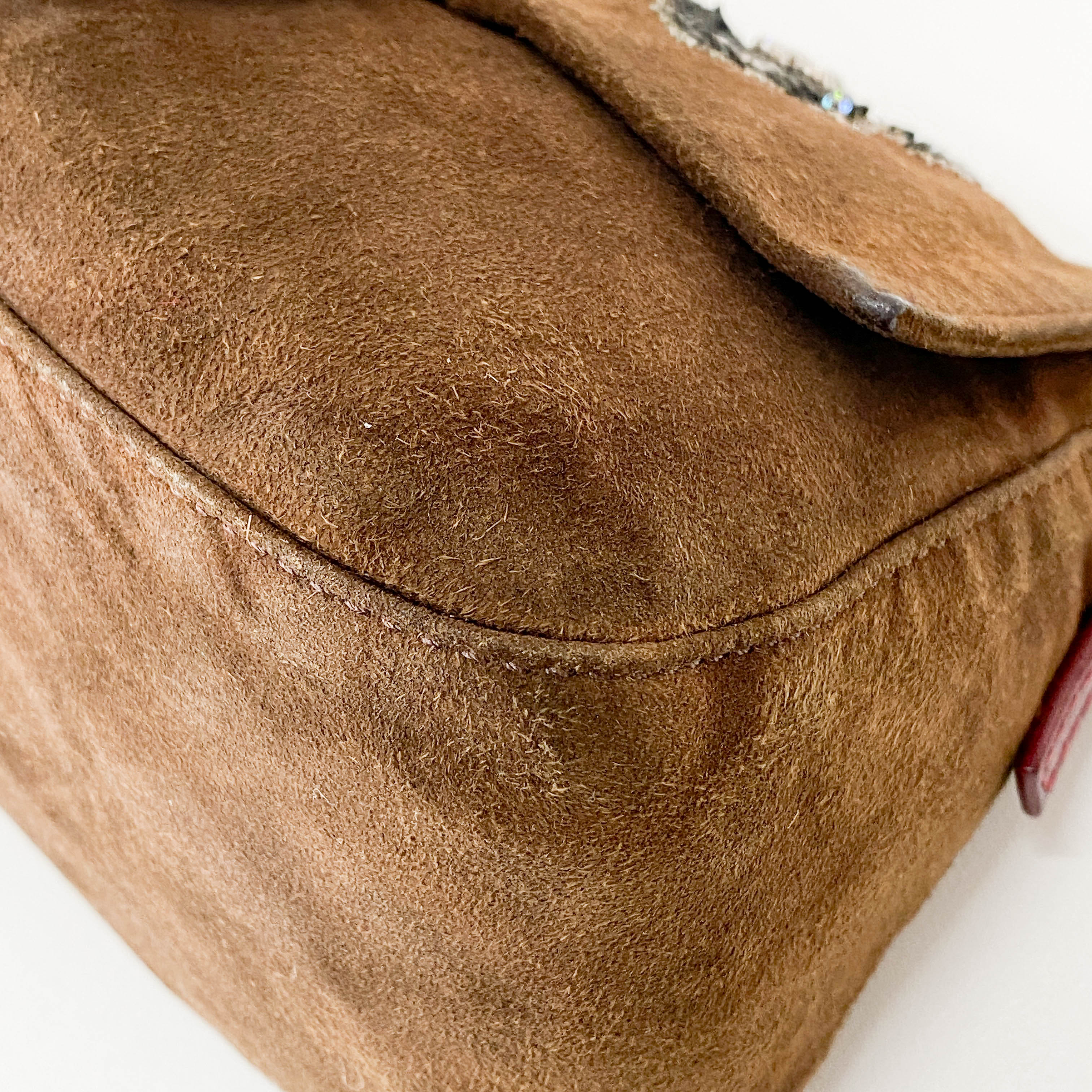 Mini Mamma Baguette Embroidered Shoulder Bag