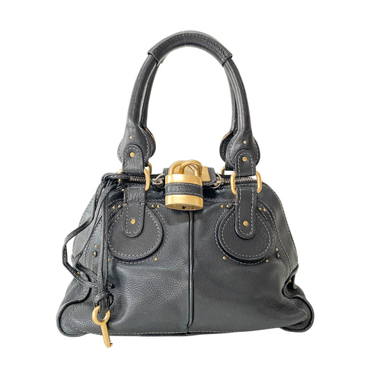 Paddington Black Leather Shoulder Bag