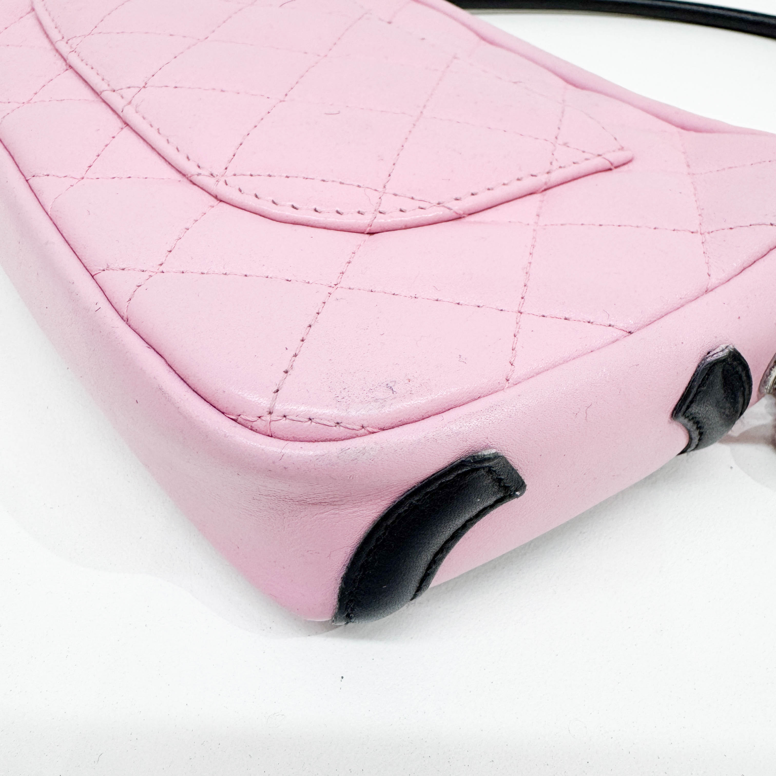 Cambon Pink Leather Shoulder Bag