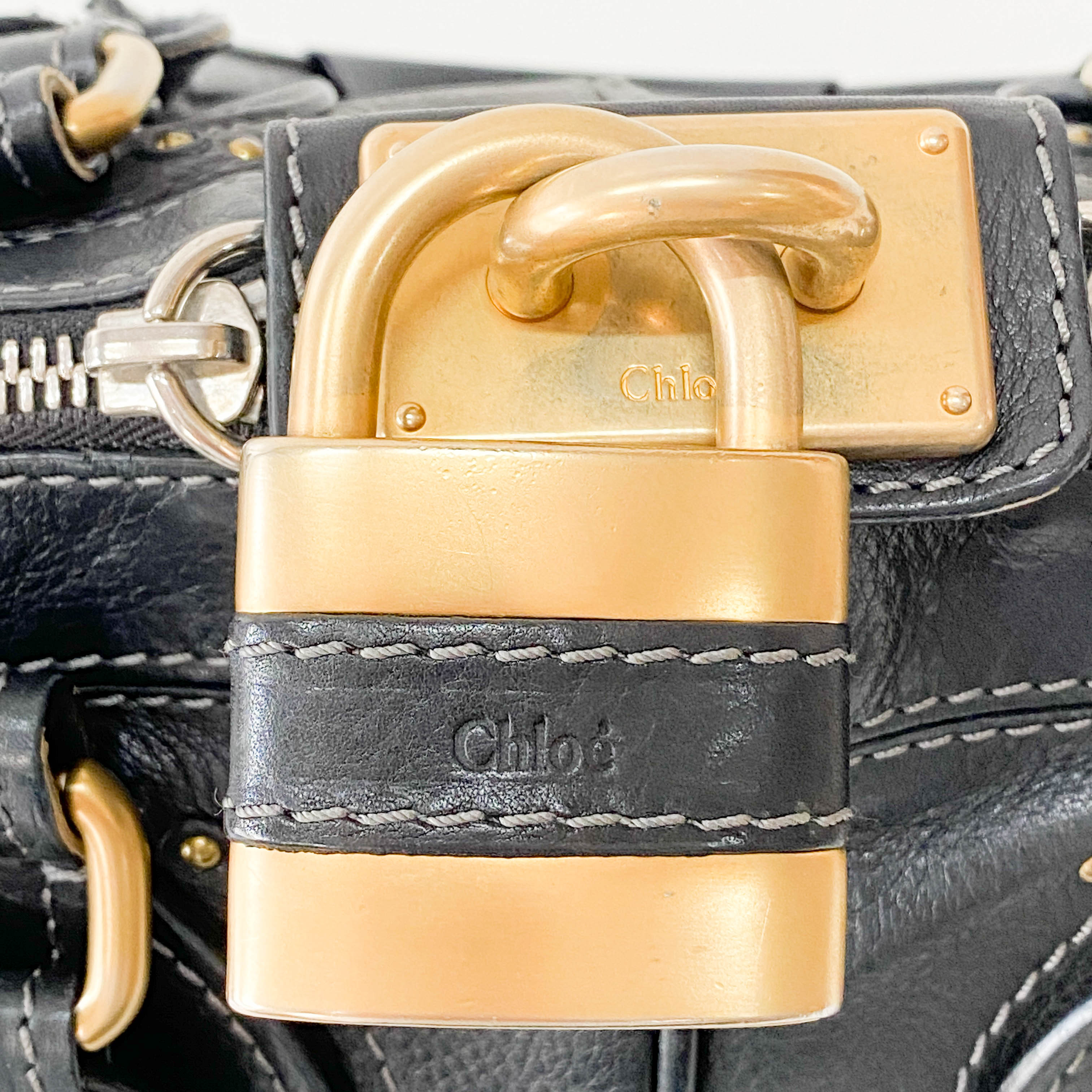 Paddington Black Leather Shoulder Bag