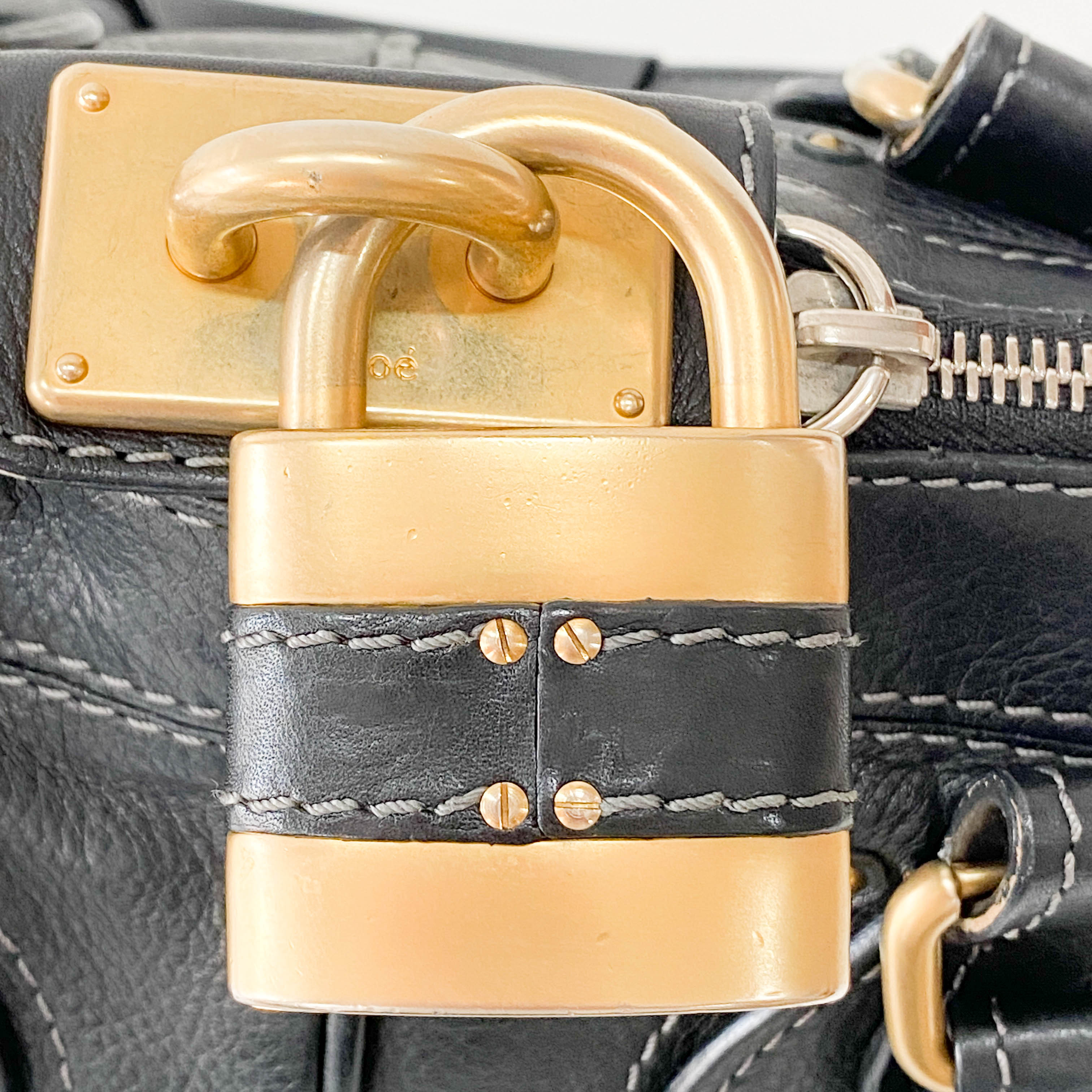 Paddington Black Leather Shoulder Bag