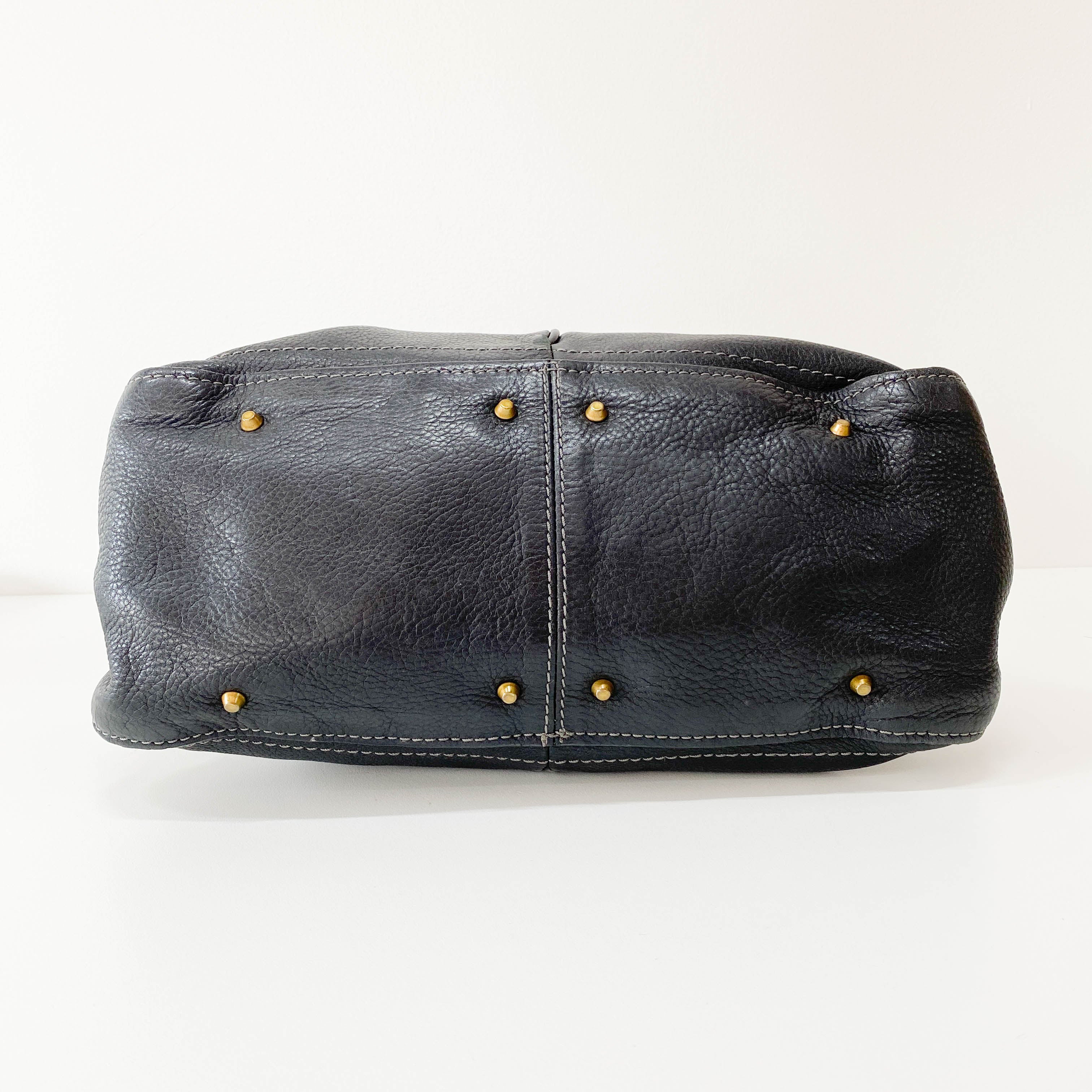 Paddington Black Leather Shoulder Bag