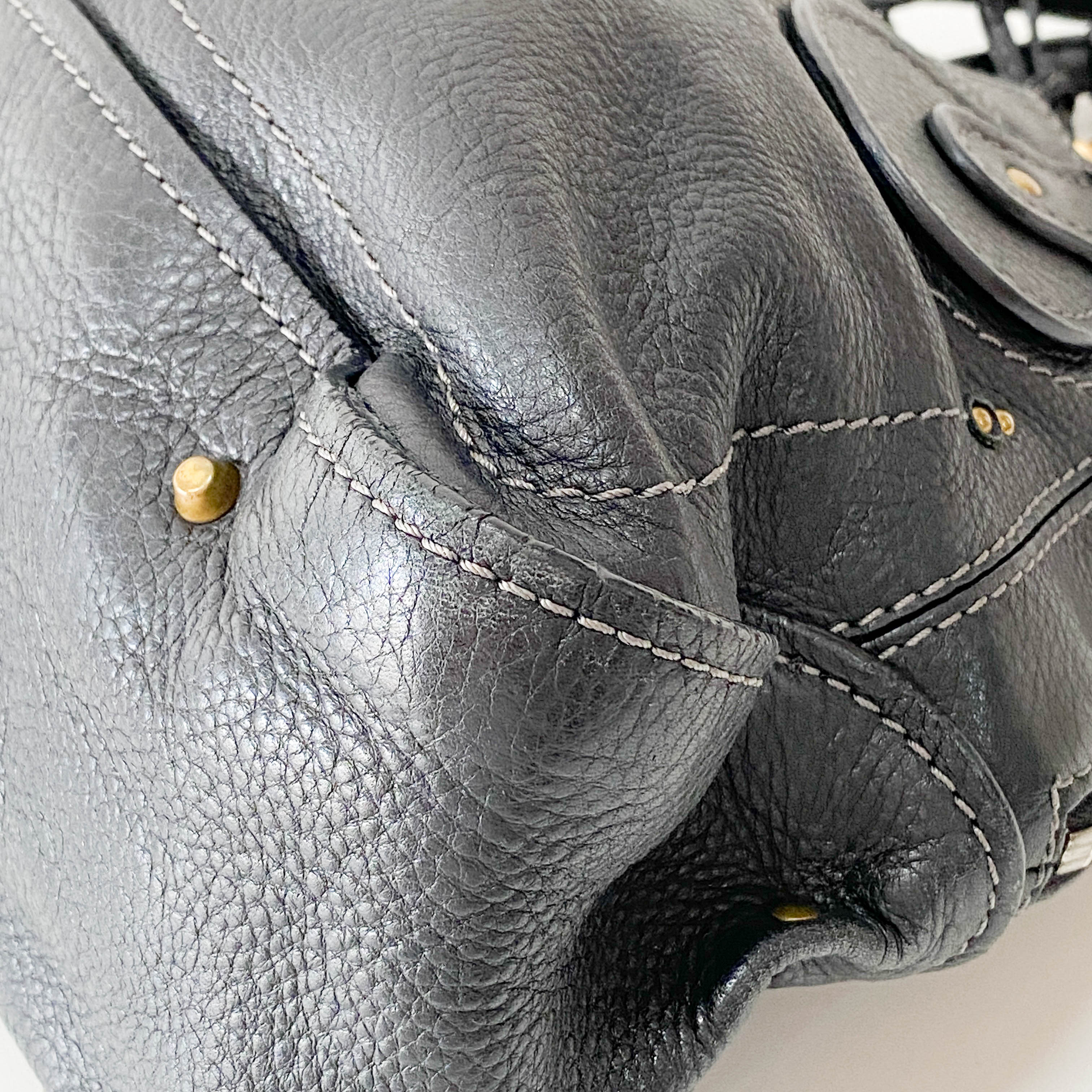Paddington Black Leather Shoulder Bag