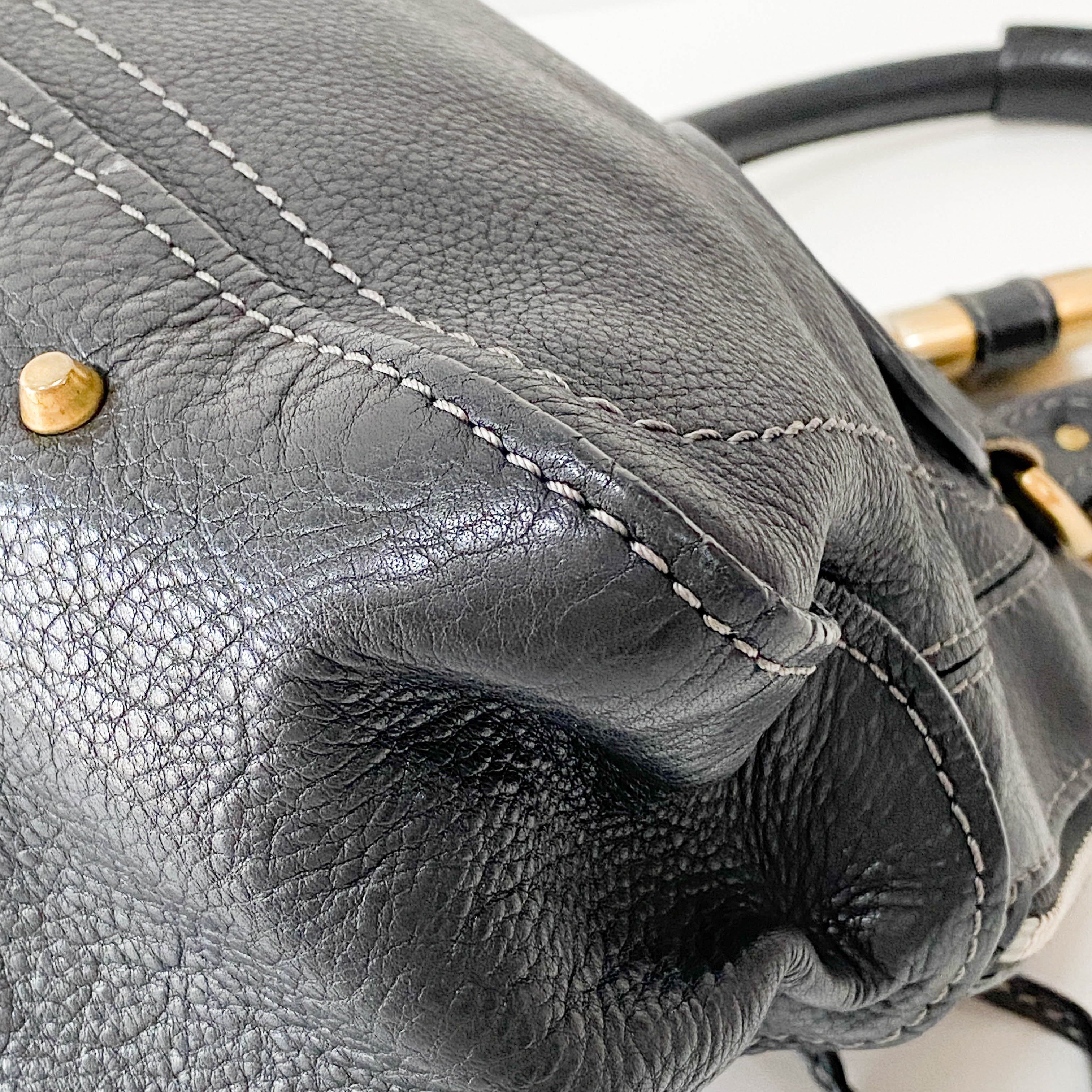 Paddington Black Leather Shoulder Bag