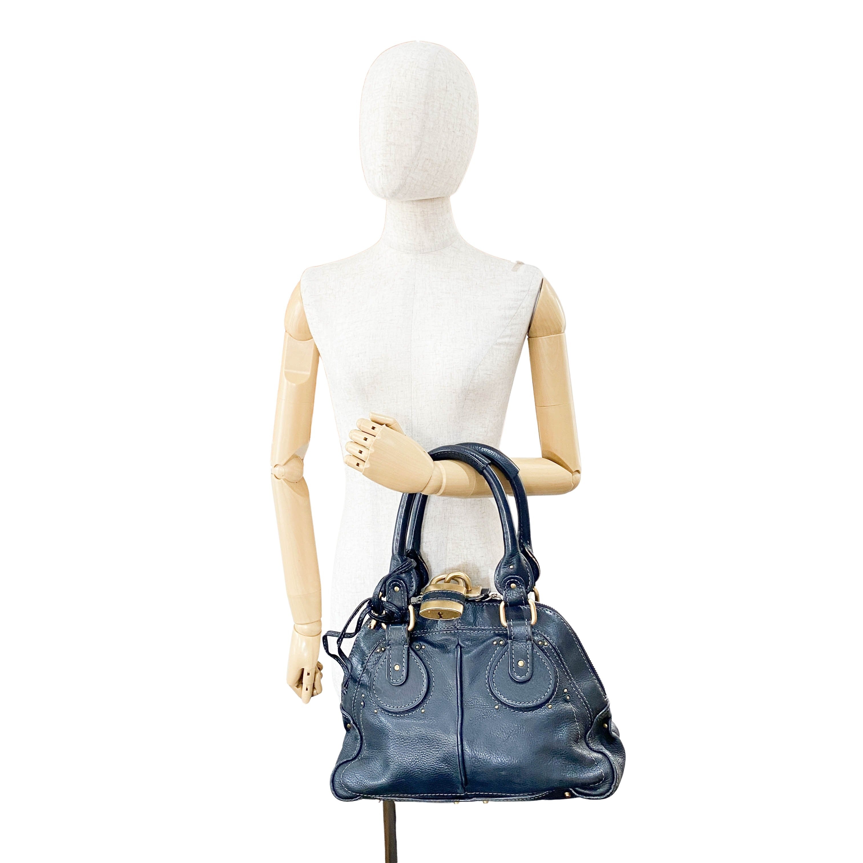 Paddington Black Leather Shoulder Bag