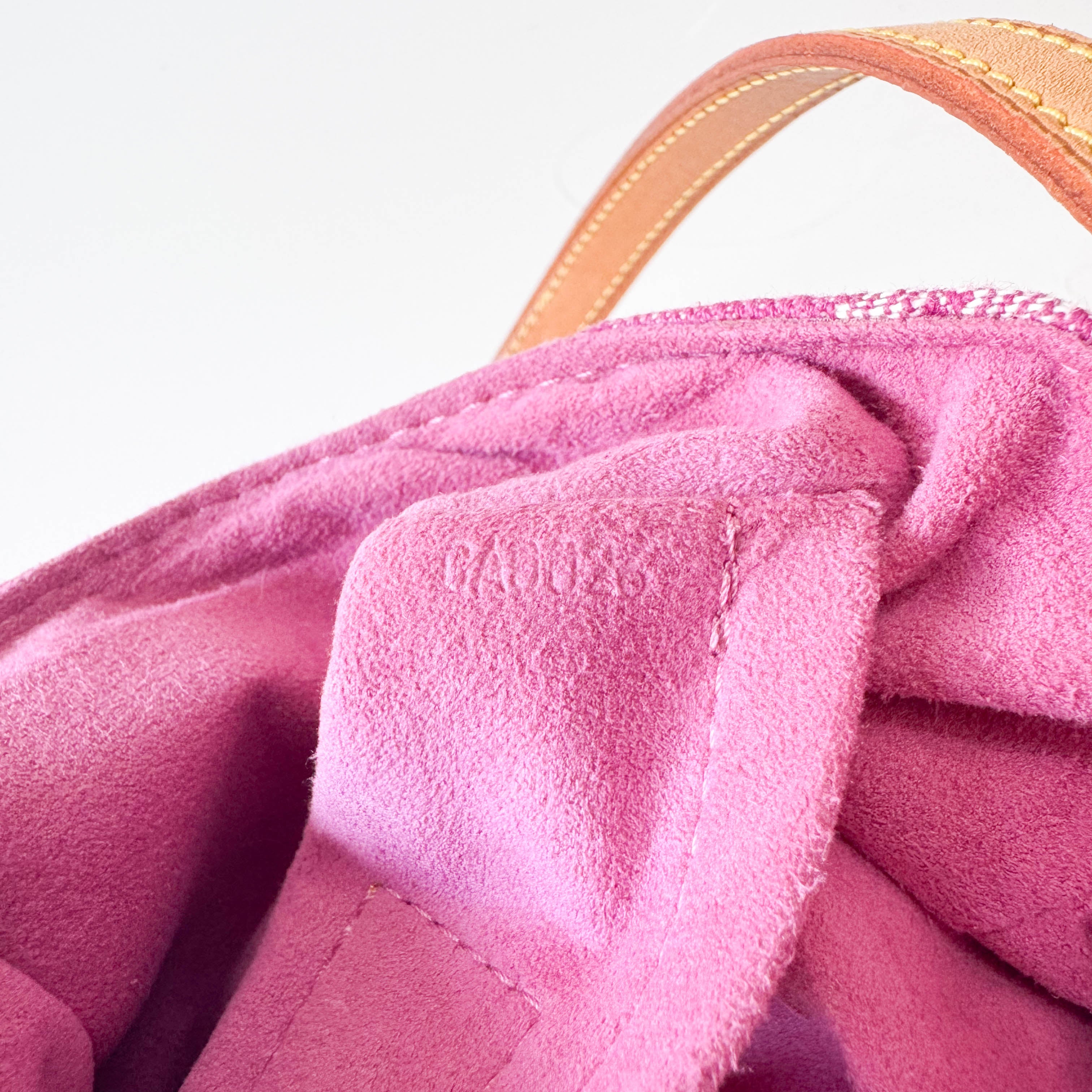 Mini Pleaty Pink Denim Shoulder Bag