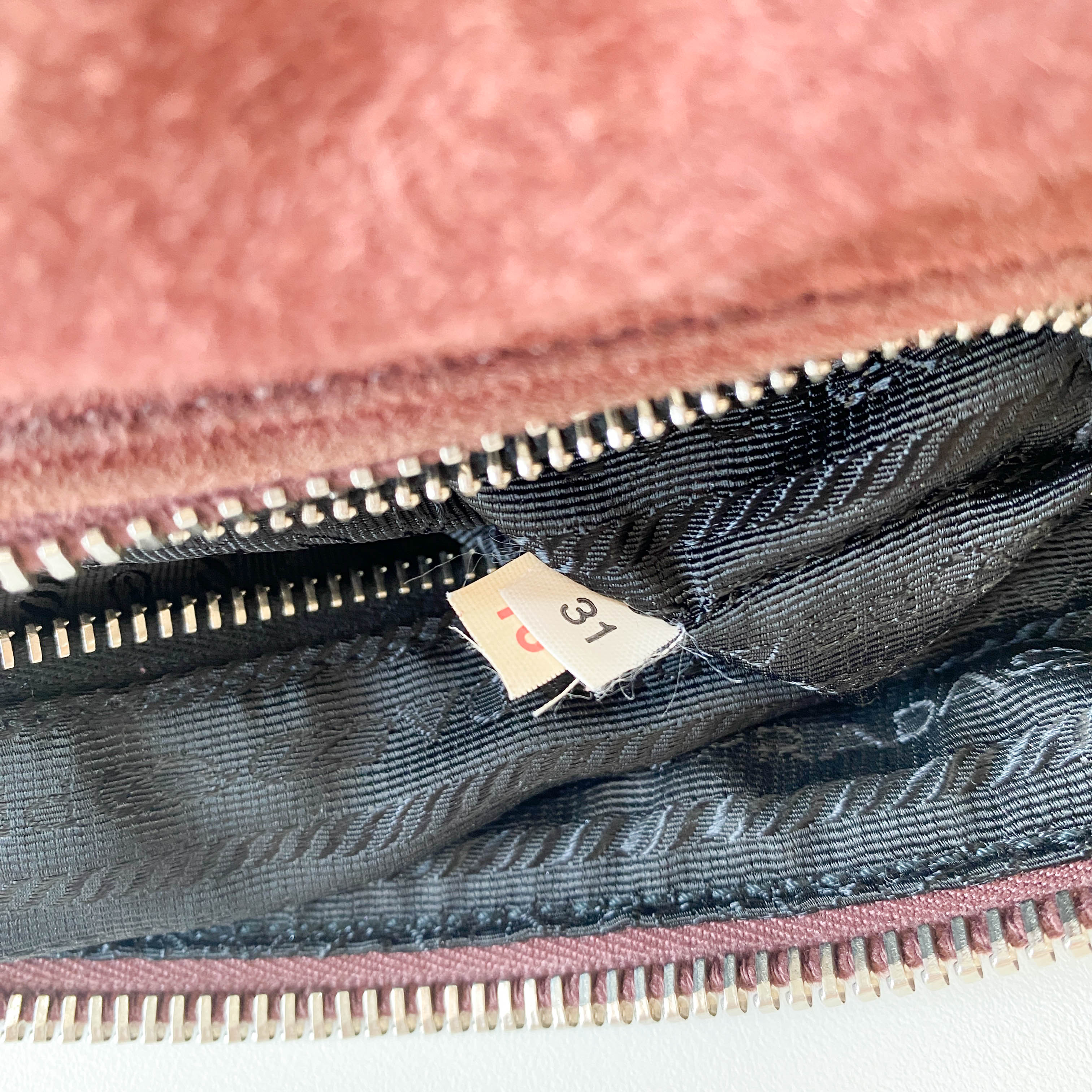 Archive Pink Brown Suede Shoulder Bag