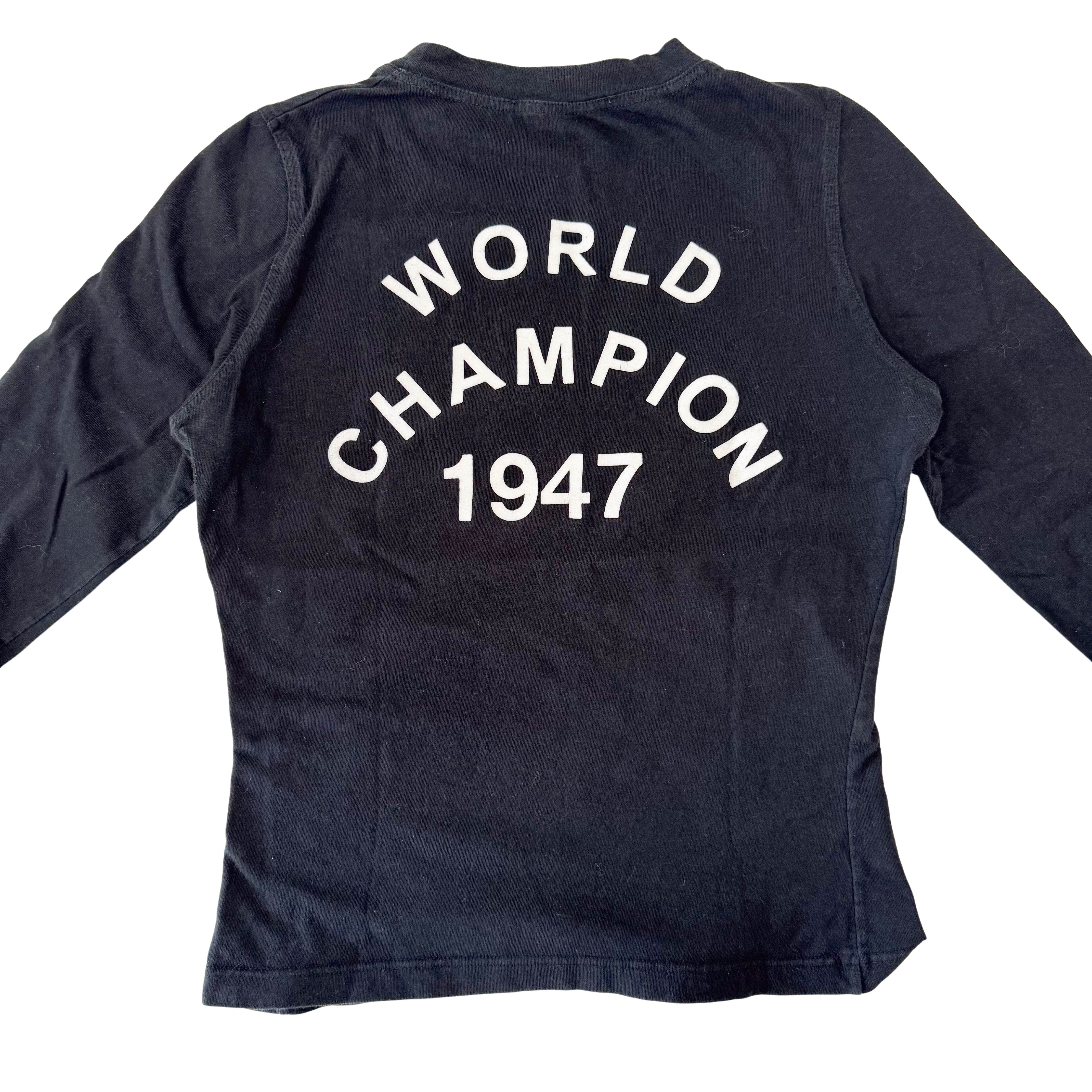 J'Adore Dior Size 6 Black Cotton T-Shirt