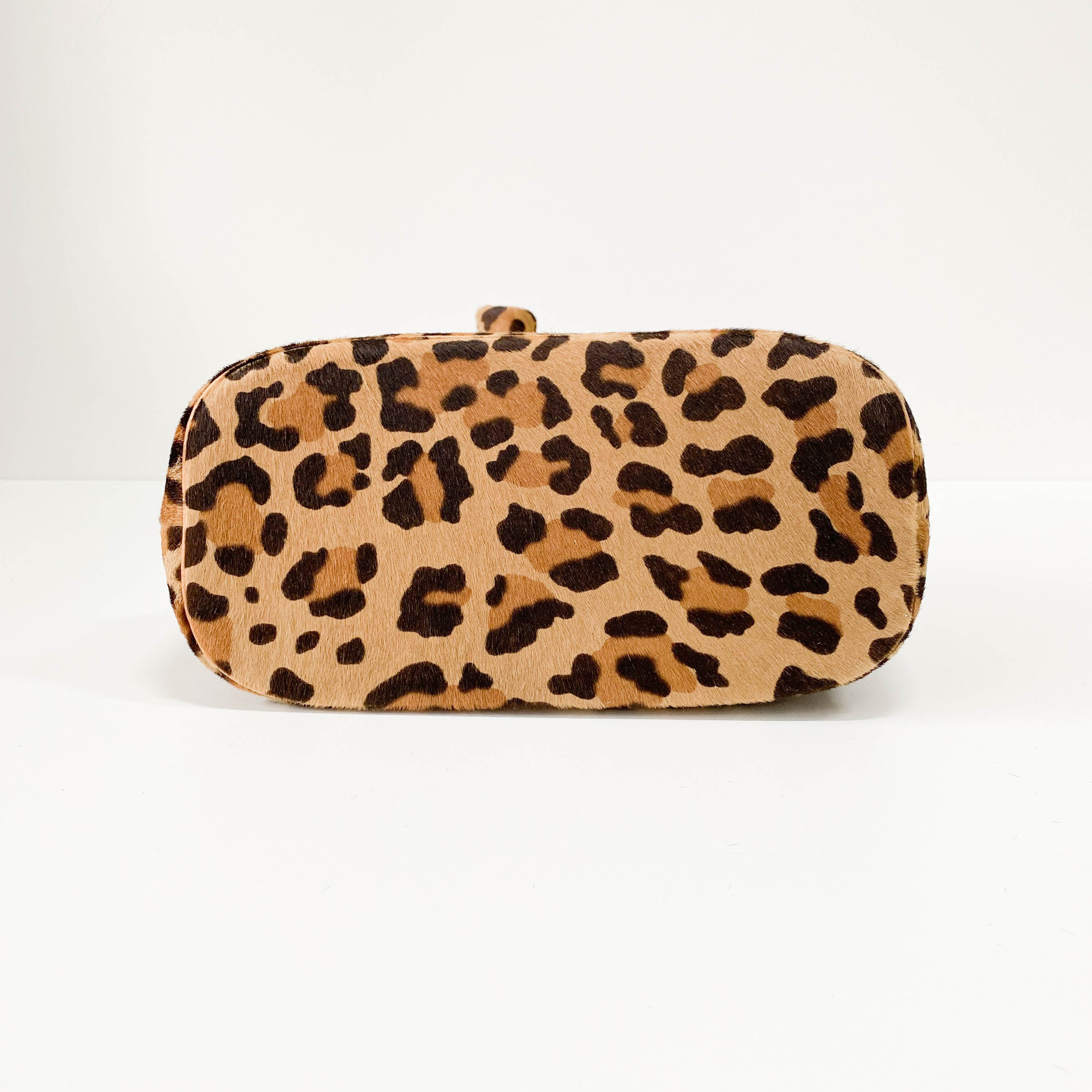 Azzedine Alaia Monogram Brown Leopard Leather Bag