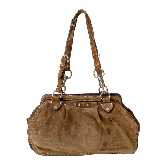 Archive Brown Suede Shoulder Bag
