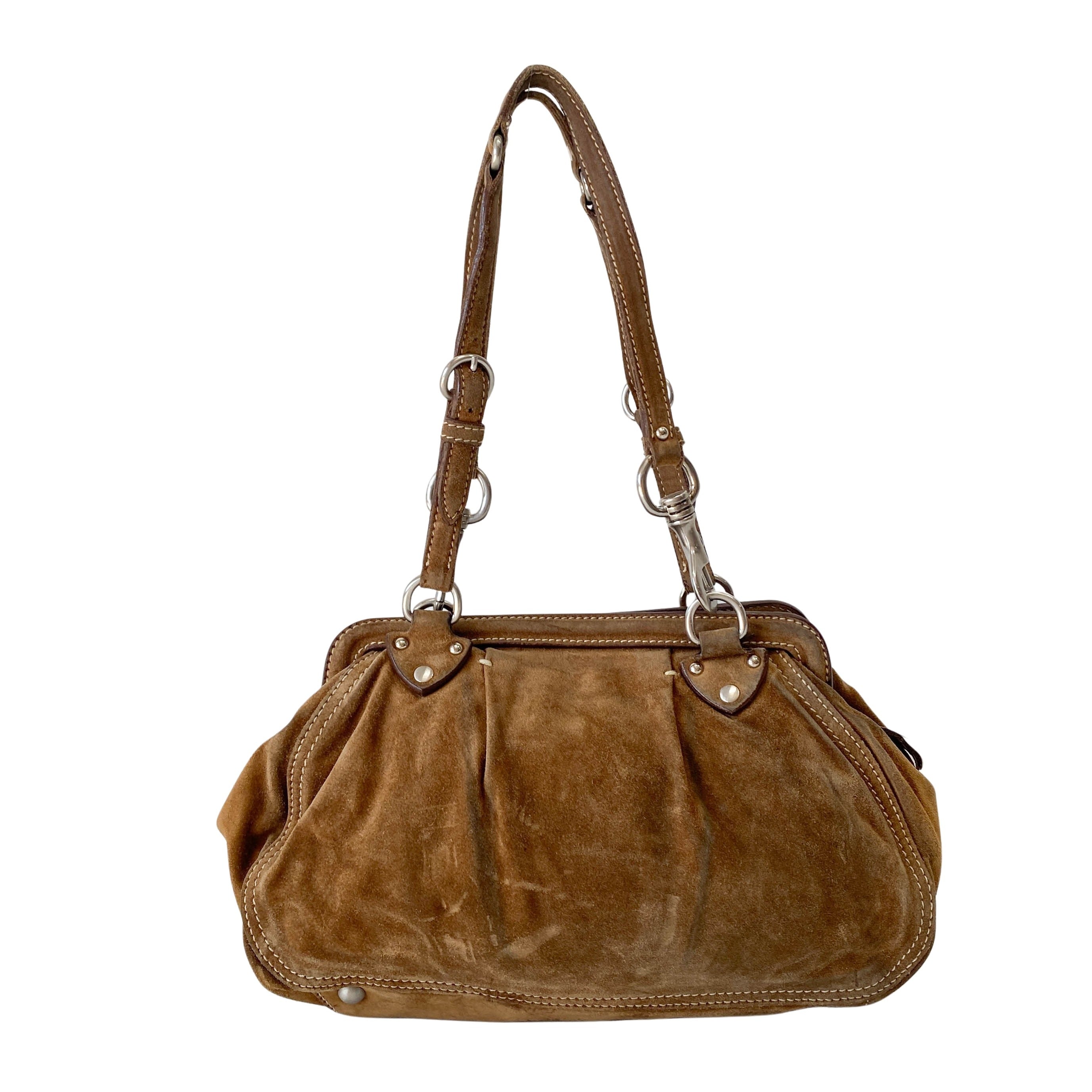 Archive Brown Suede Shoulder Bag