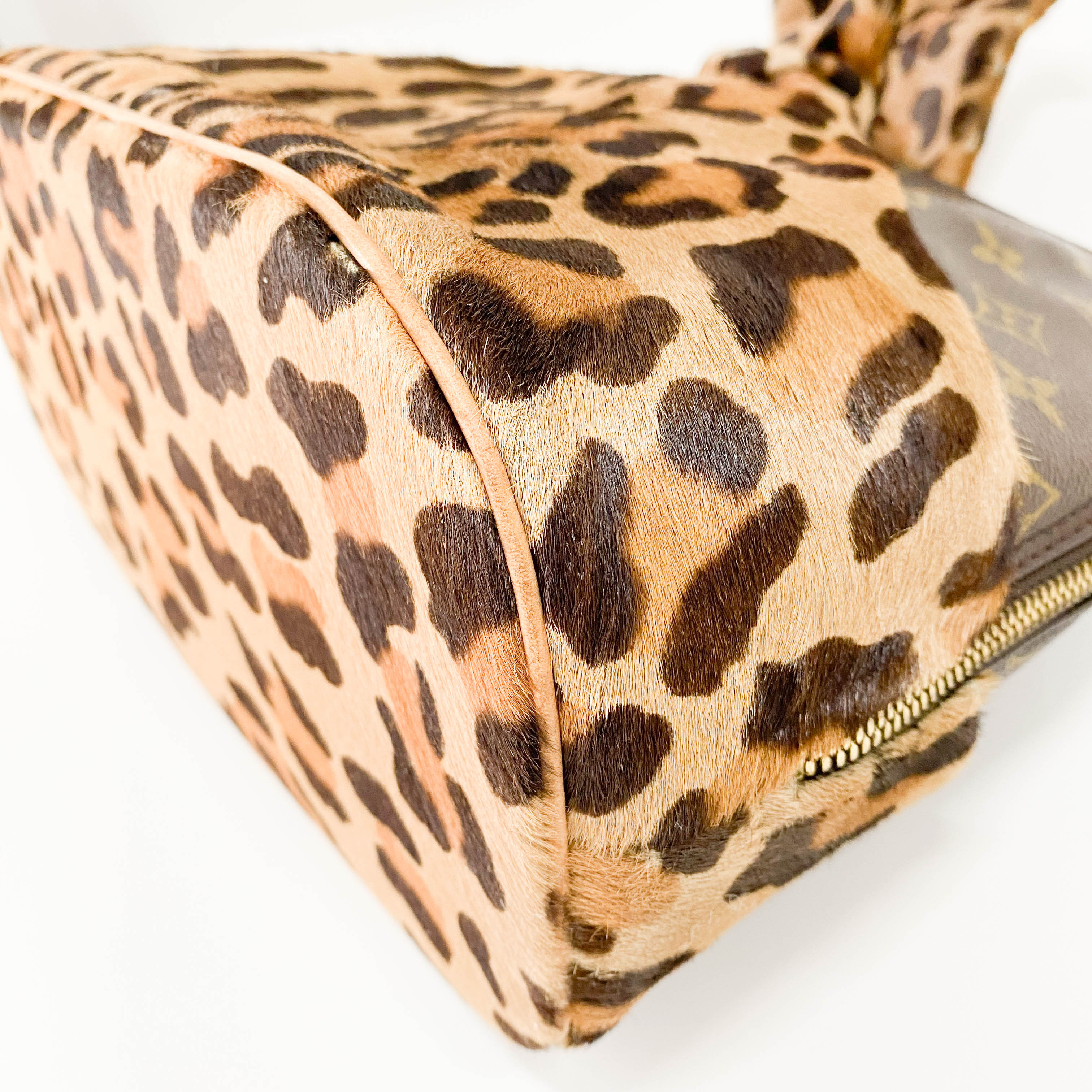 Azzedine Alaia Monogram Brown Leopard Leather Bag