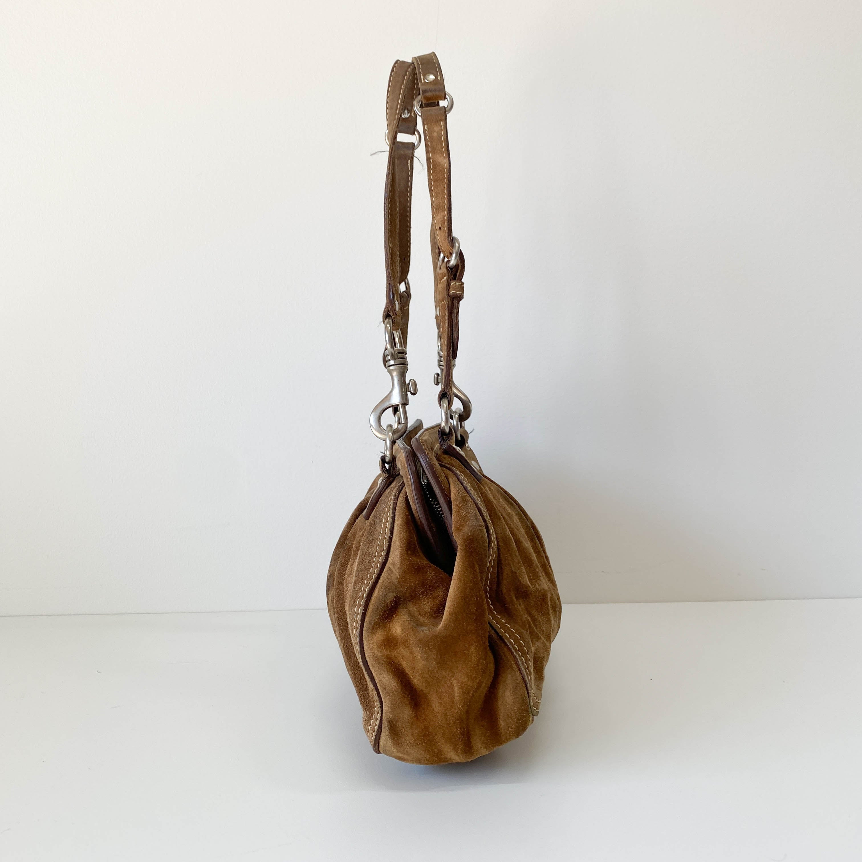 Archive Brown Suede Shoulder Bag
