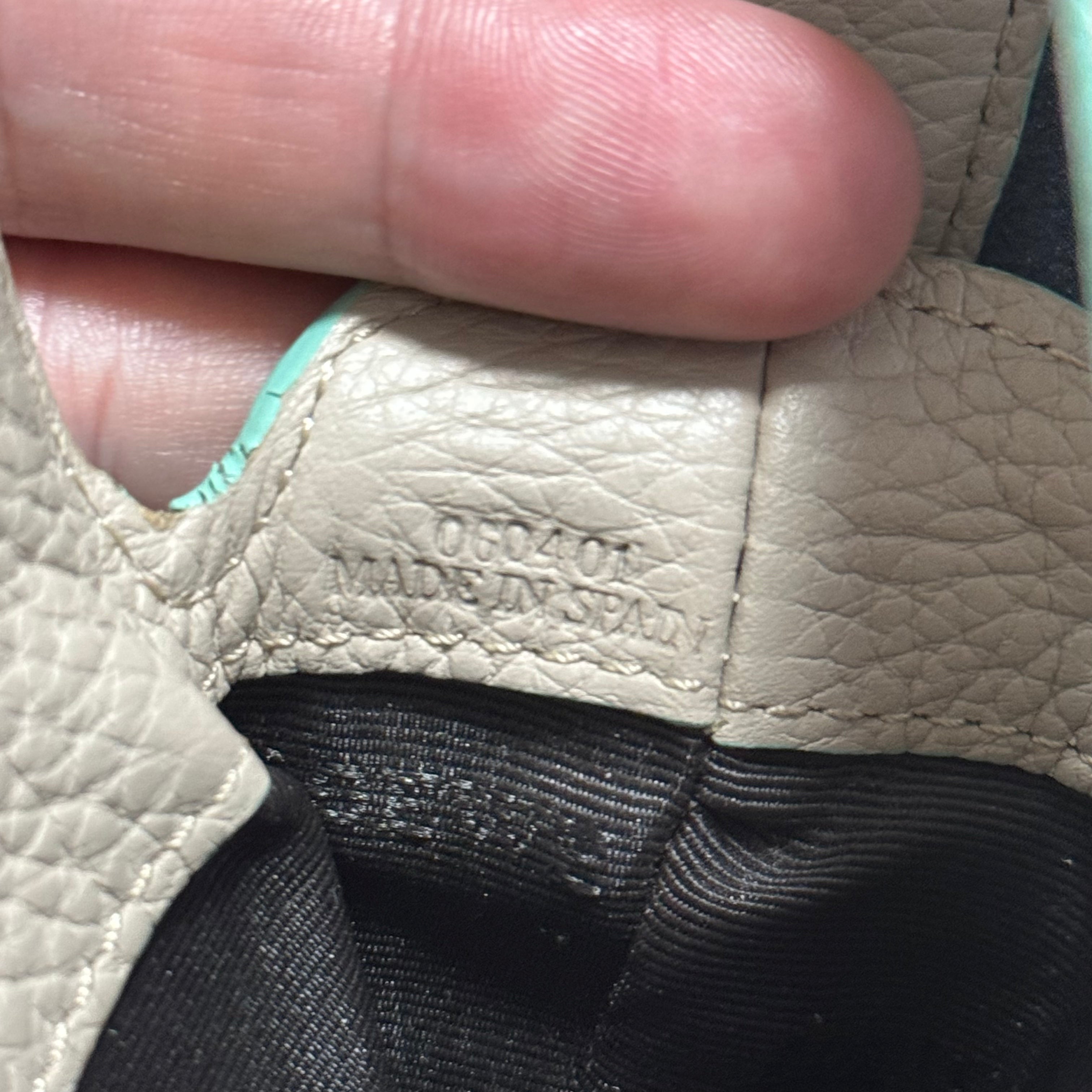 Beige Leather Hobo Shoulder Bag