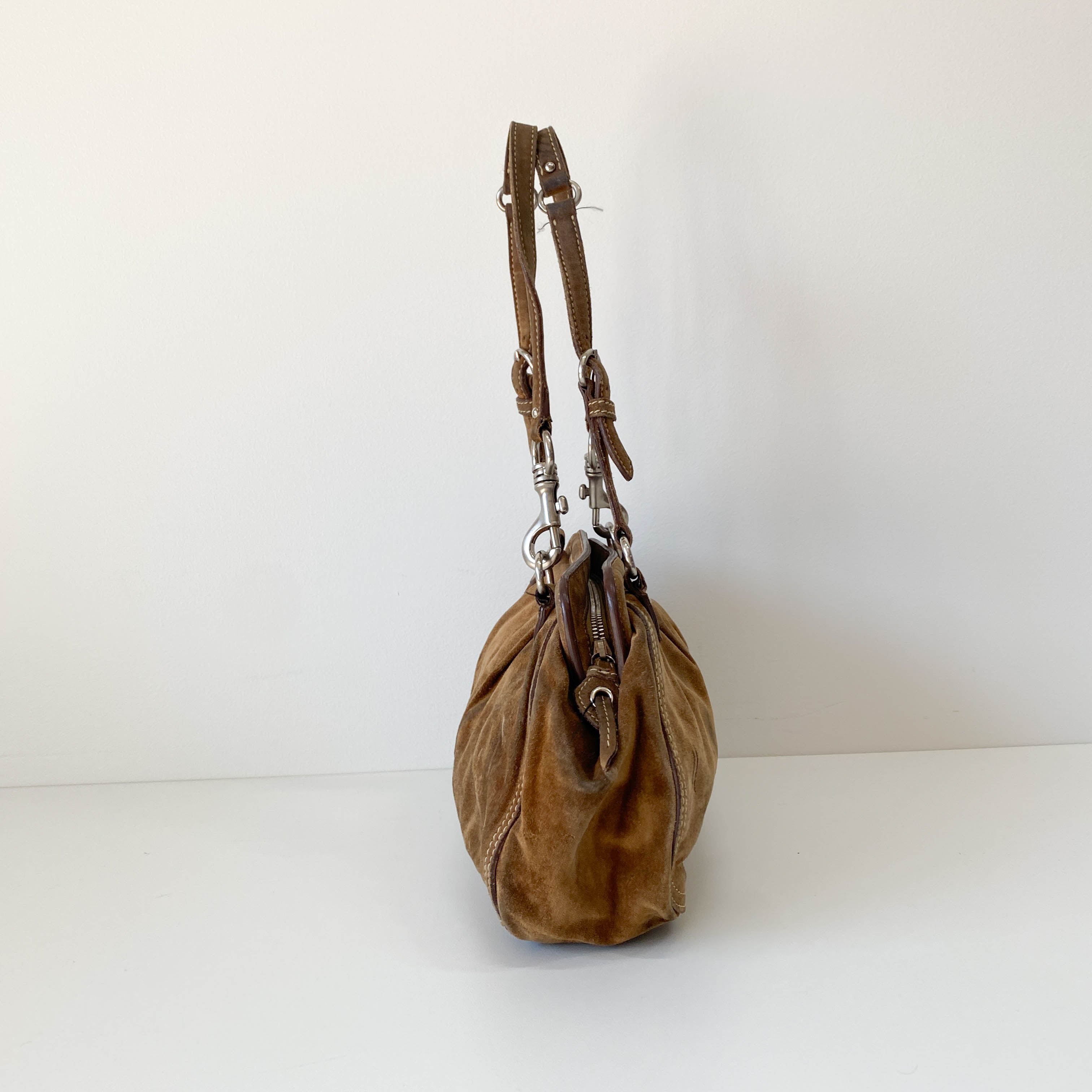 Archive Brown Suede Shoulder Bag