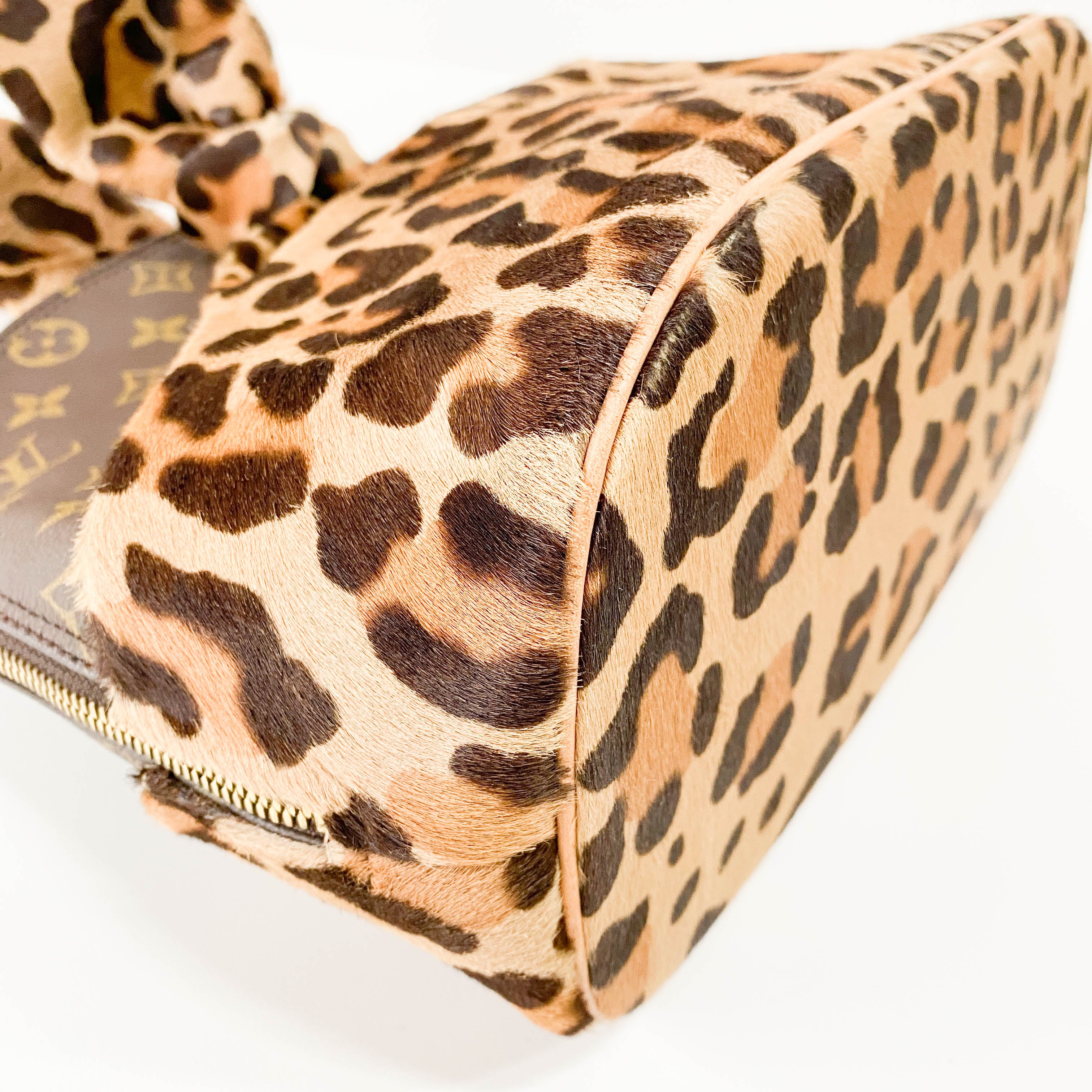 Azzedine Alaia Monogram Brown Leopard Leather Bag