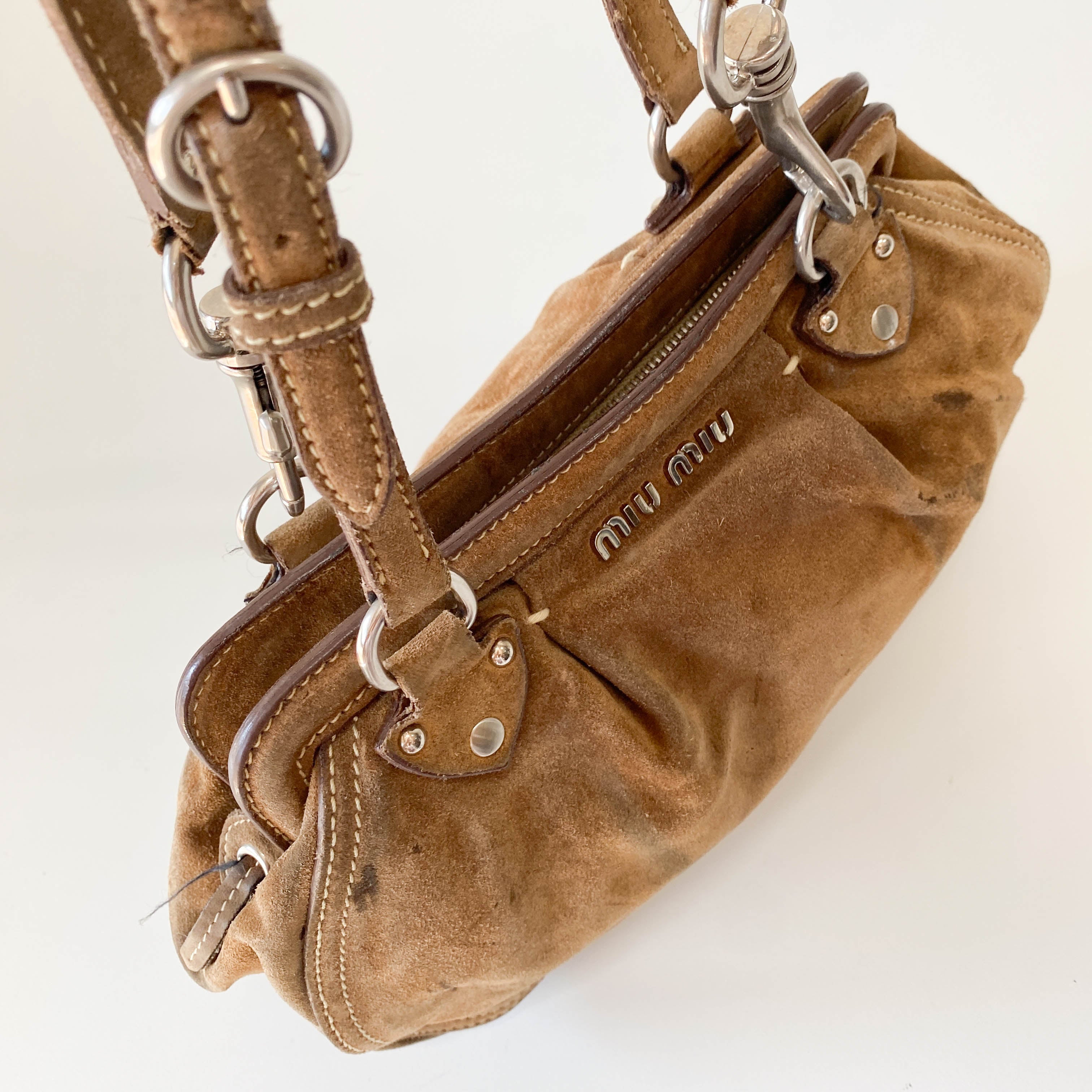Archive Brown Suede Shoulder Bag