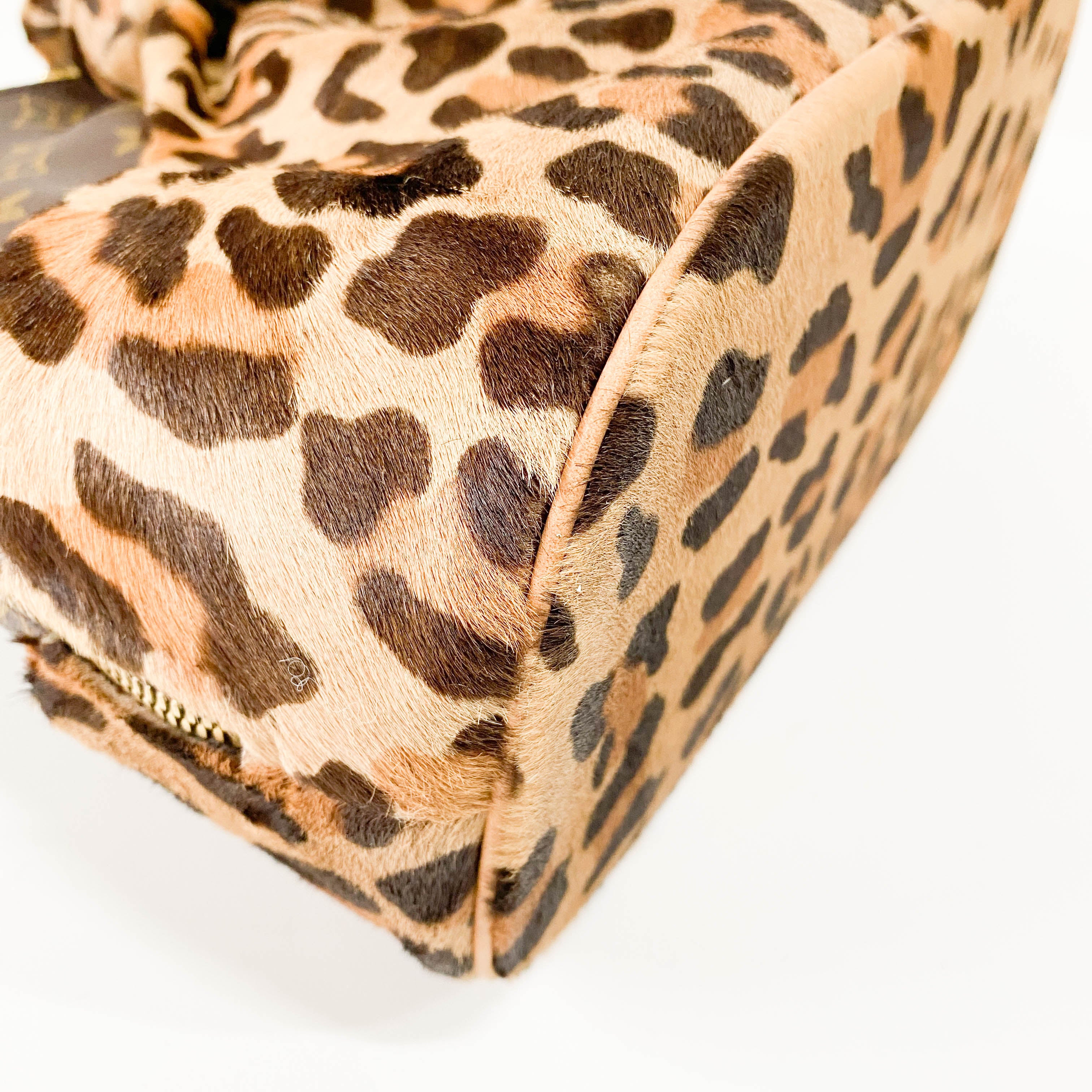 Azzedine Alaia Monogram Brown Leopard Leather Bag