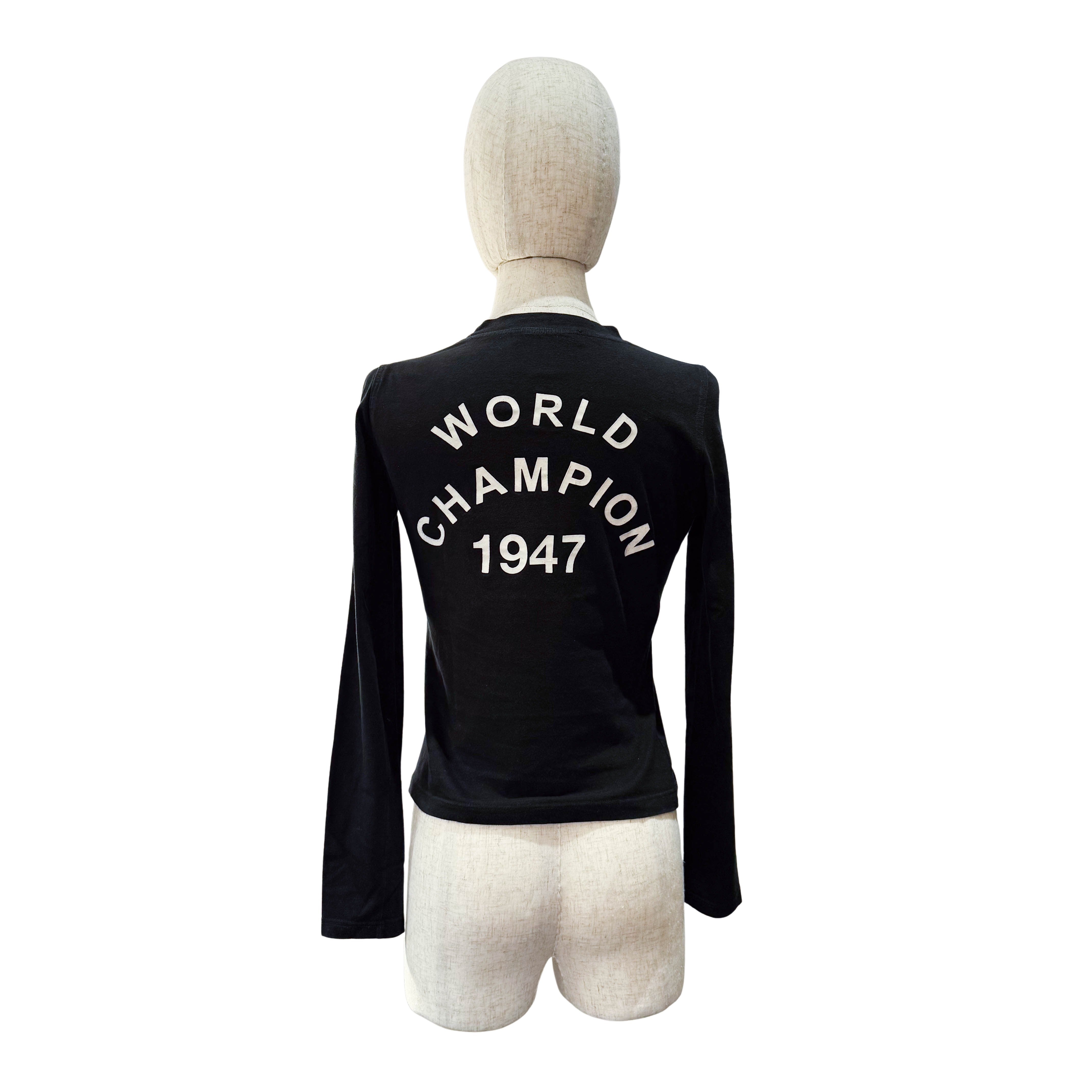 J'Adore Dior Size 6 Black Cotton T-Shirt