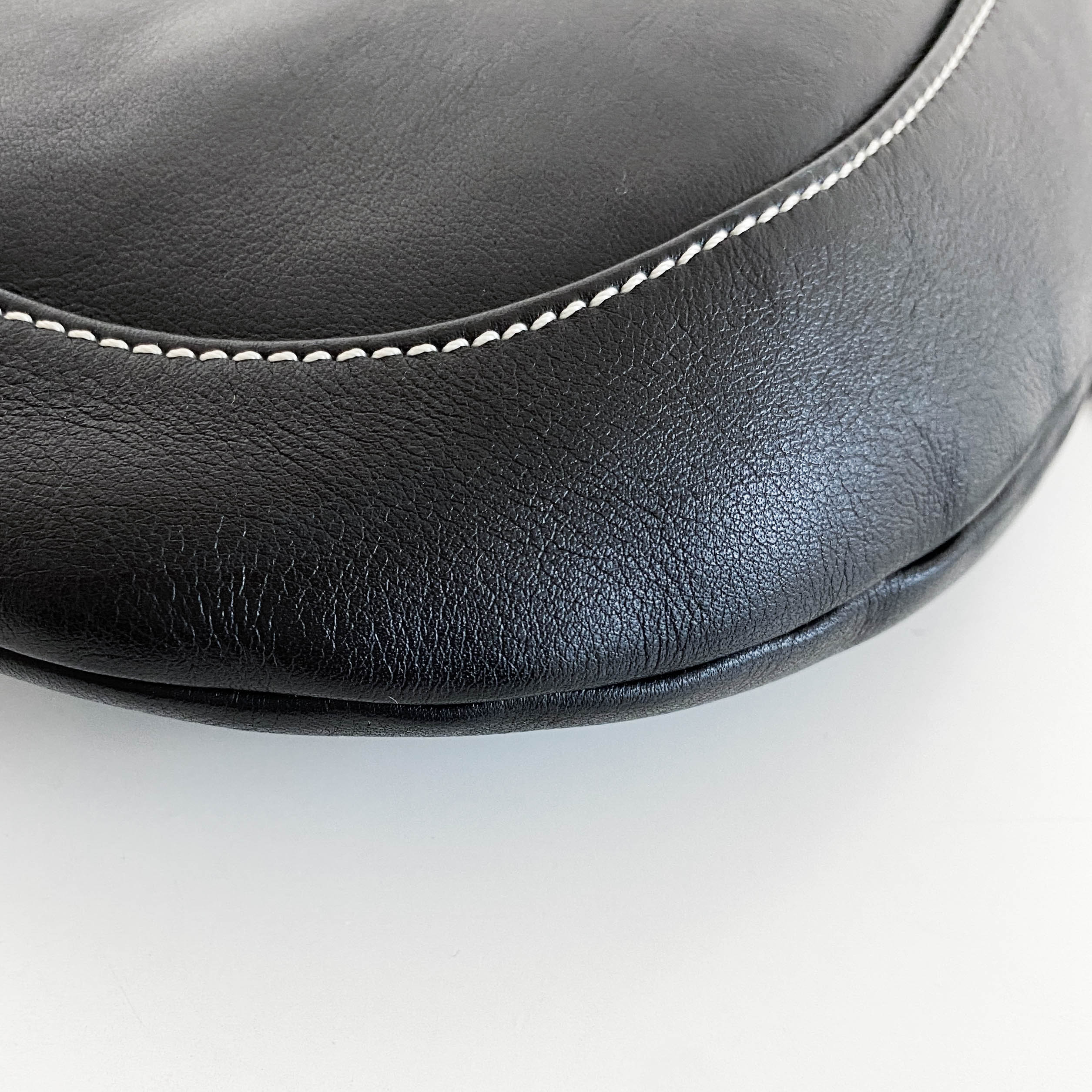Archive Black Leather and Suede Hobo Shoulder Bag