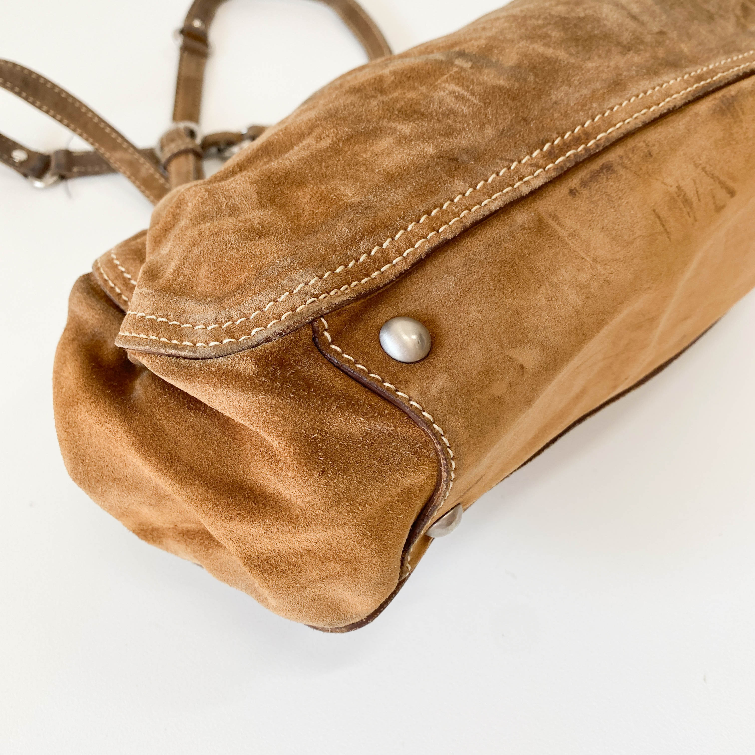 Archive Brown Suede Shoulder Bag