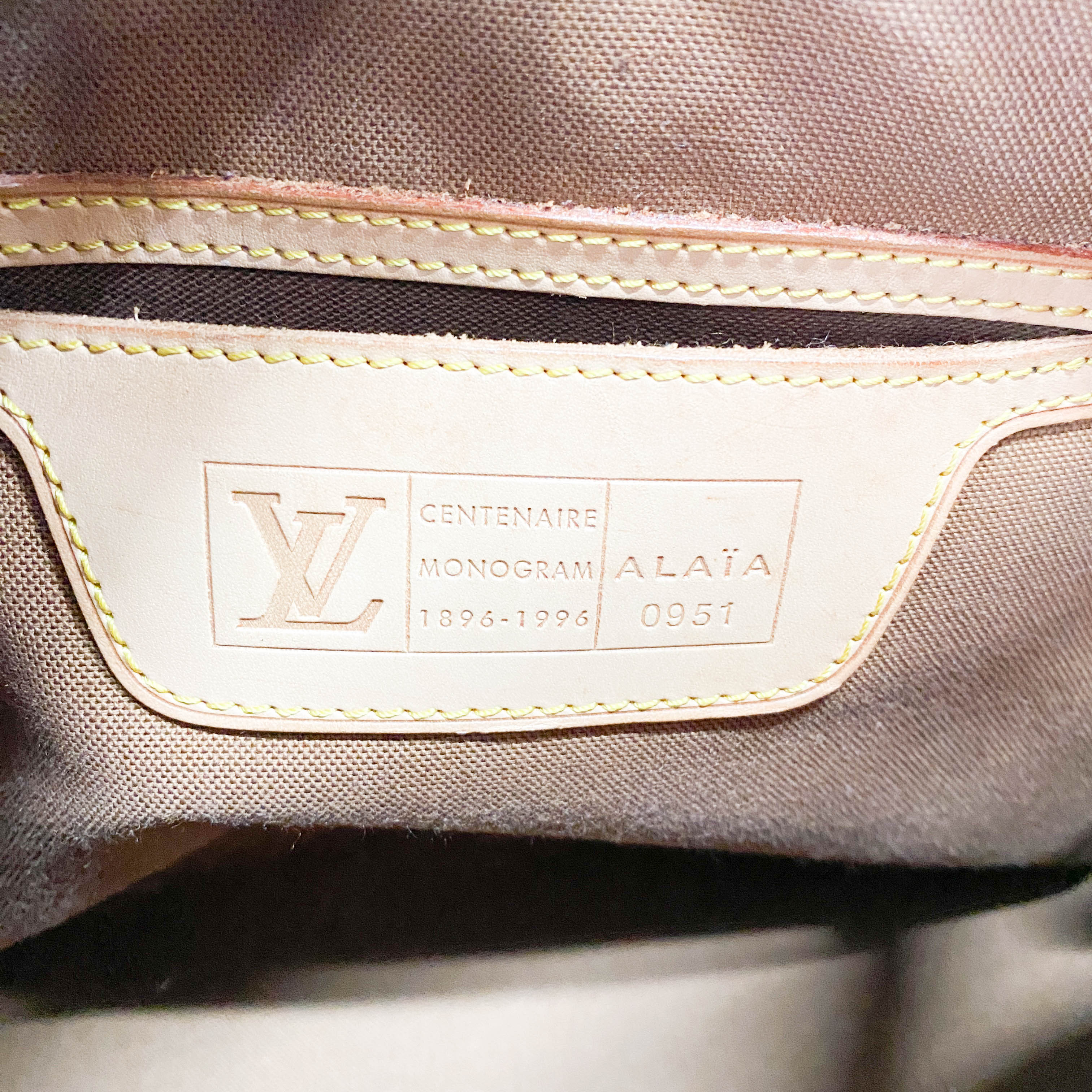 Azzedine Alaia Monogram Brown Leopard Leather Bag