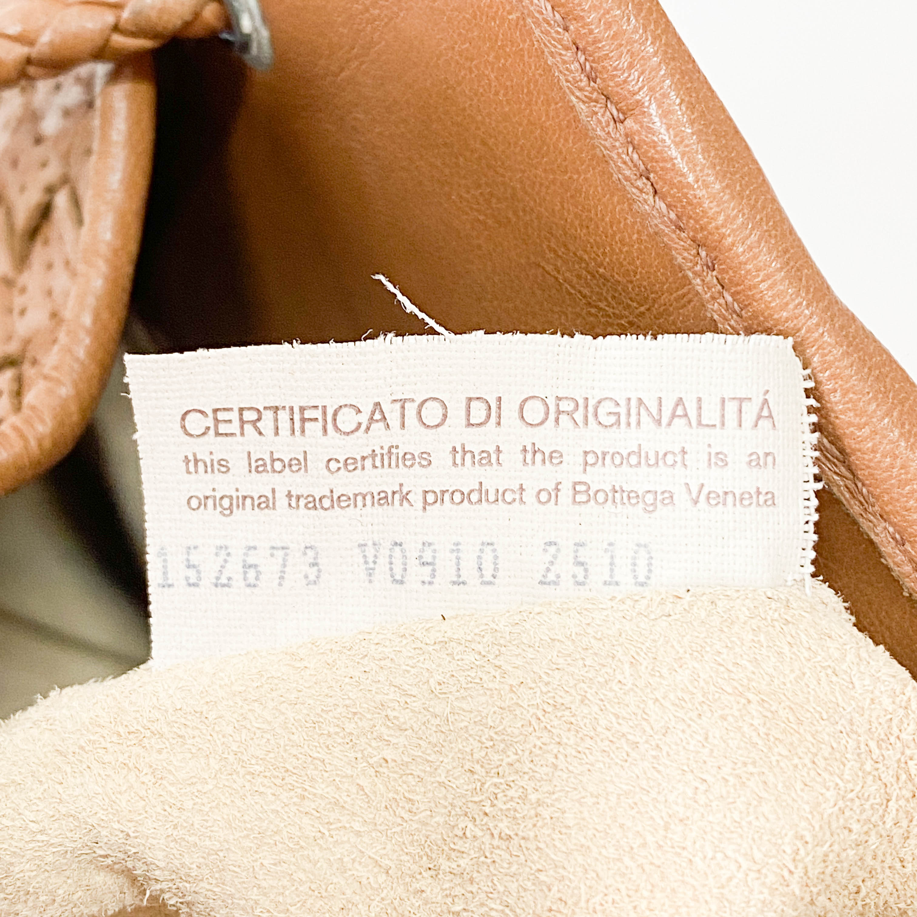 Intrecciato Small Brown Pierced Leather Shoulder Bag